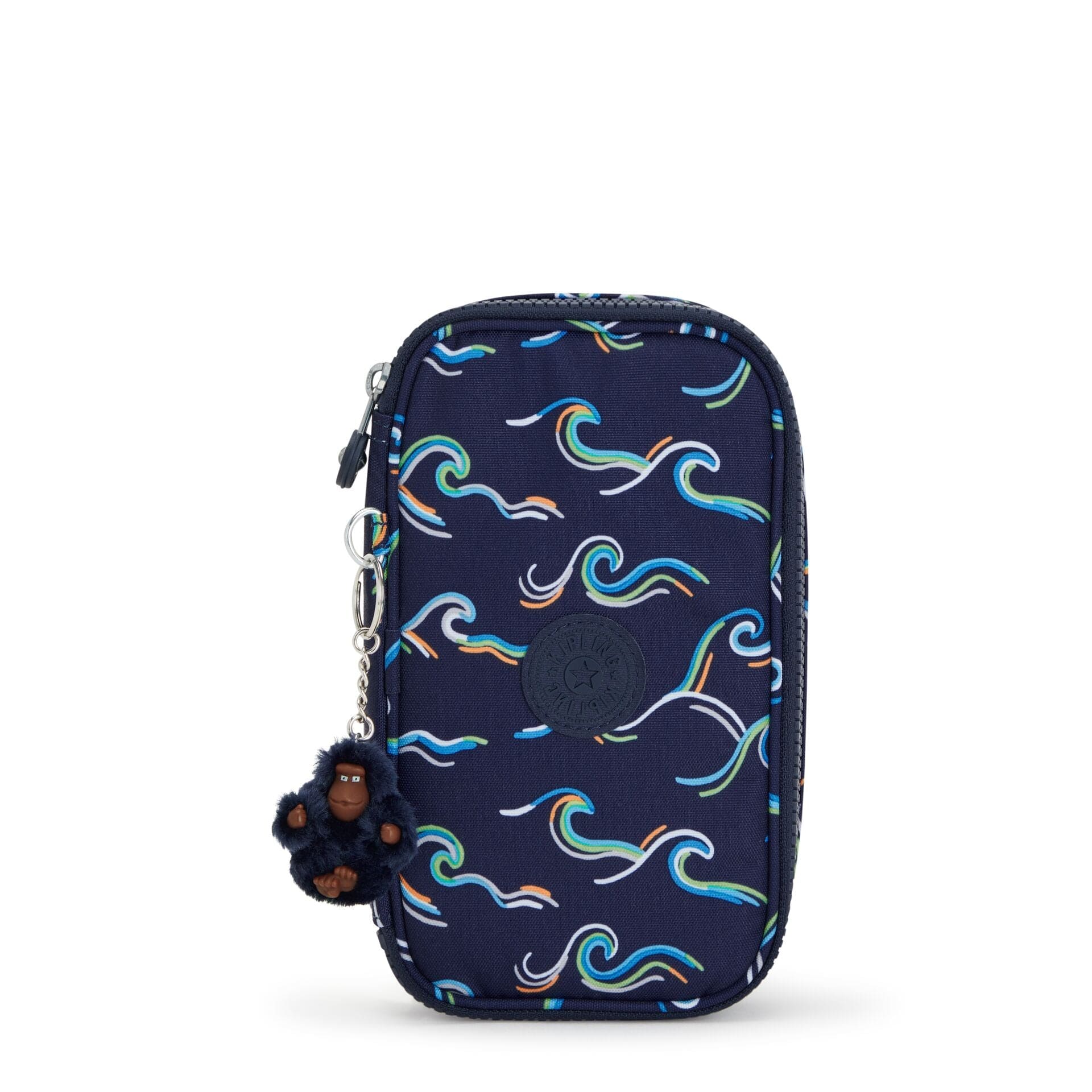 KIPLING-50 Pens-Medium pencase holds up to 50 pens-Fun Ocean Print-I3707-W92