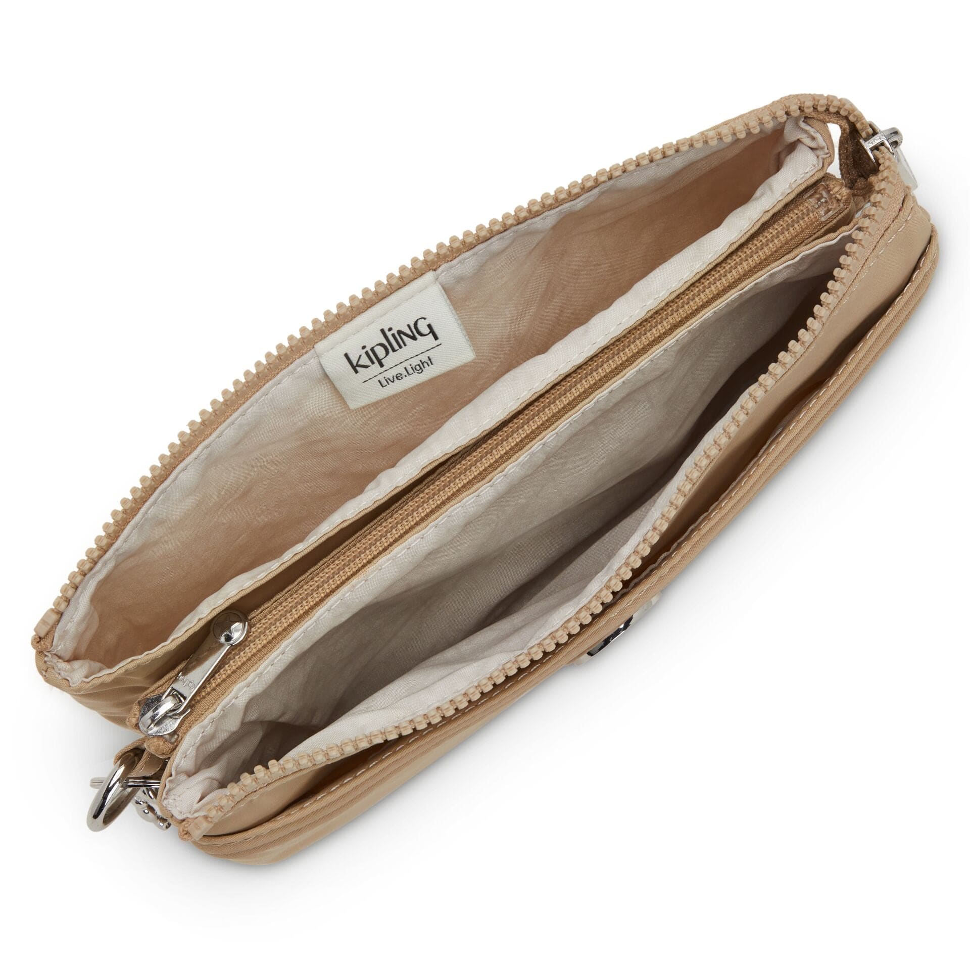 Kipling Riri Natural Bge Cc Large Pouch with Crossbody Strap C2I3990-Y91