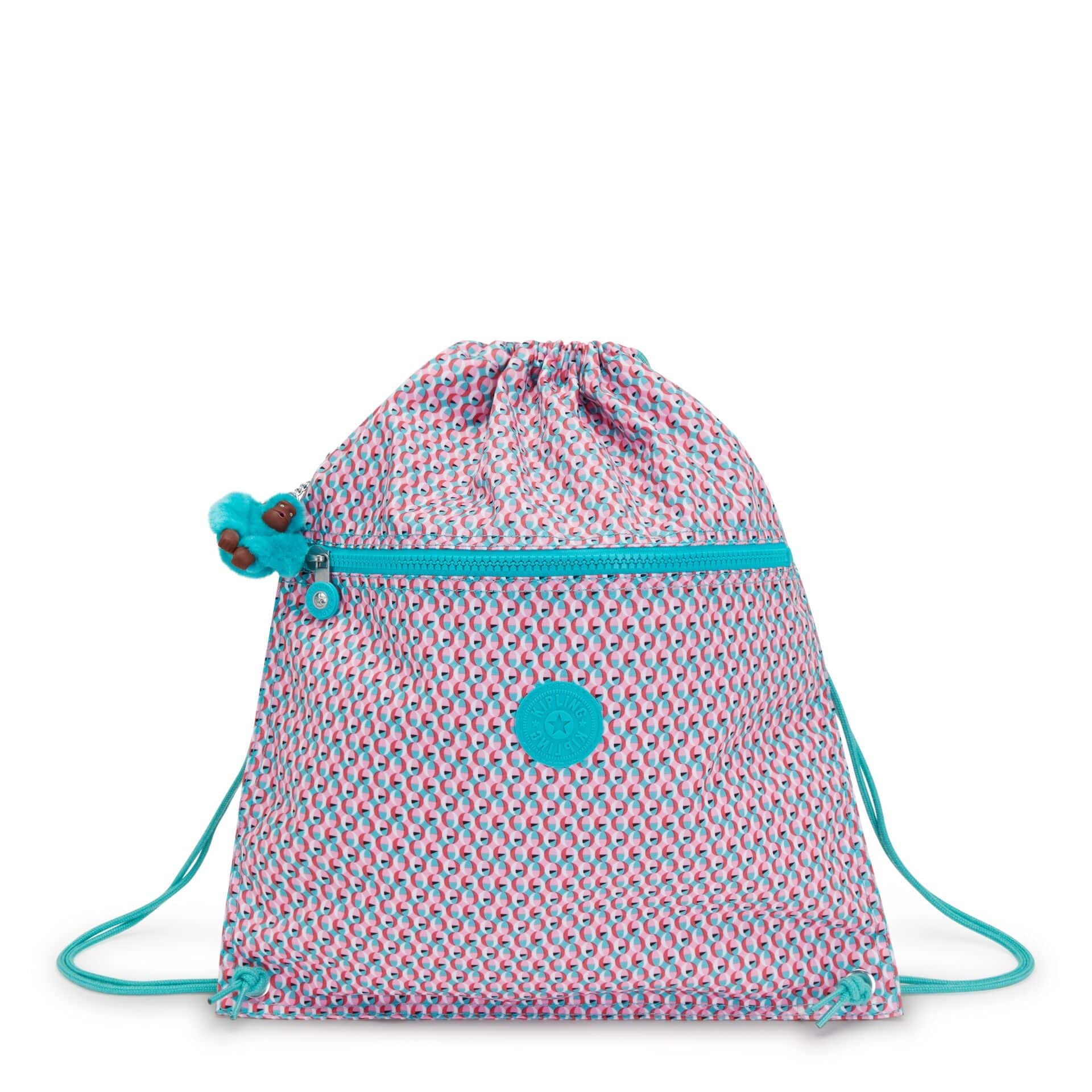 KIPLING-Supertaboo-Medium backpack (with drawstring)-Poppy Geo-I5637-V64