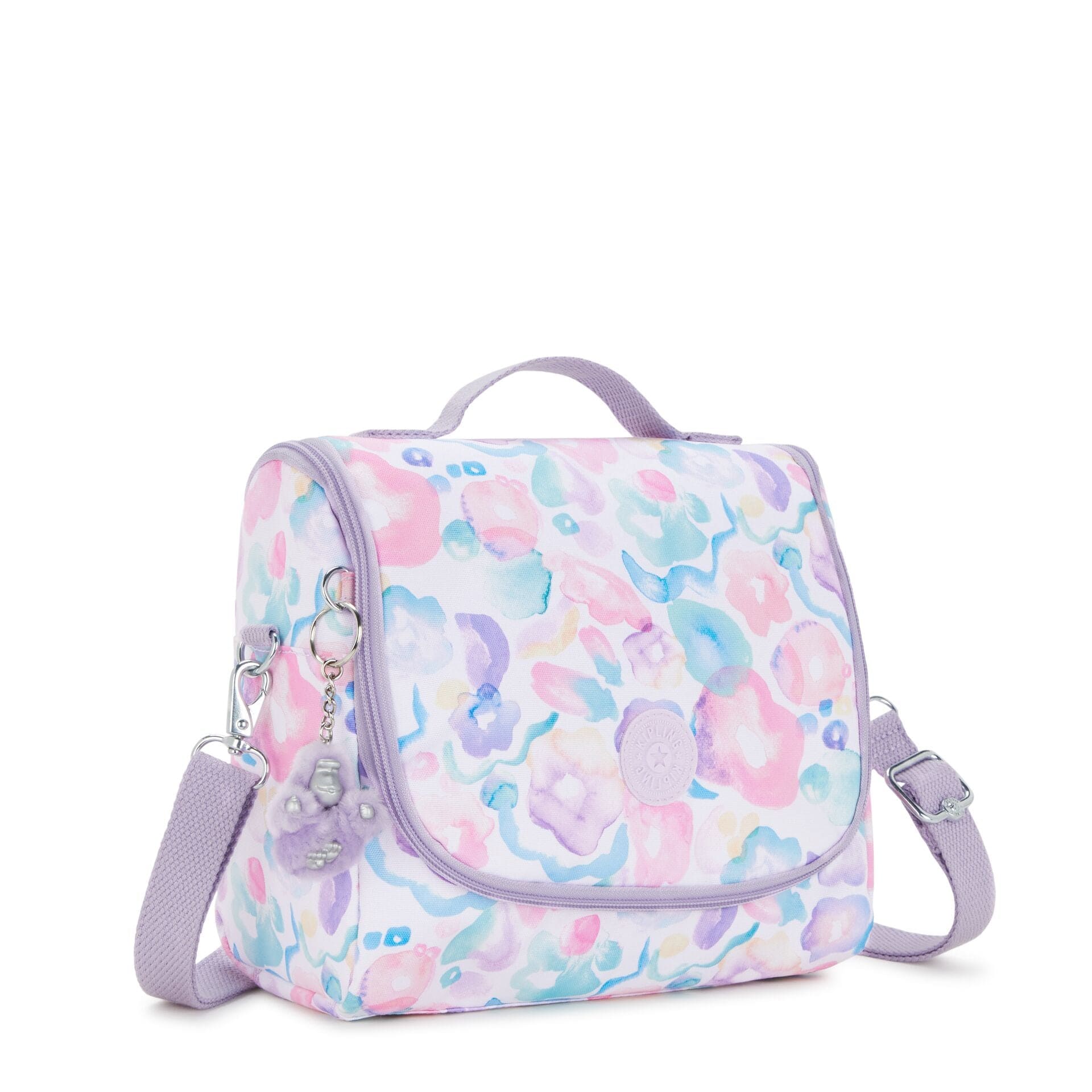 Kipling New Kichirou Aqua Flowers Large Lunch Bag with Trolley Sleeve C2I5749-2FW