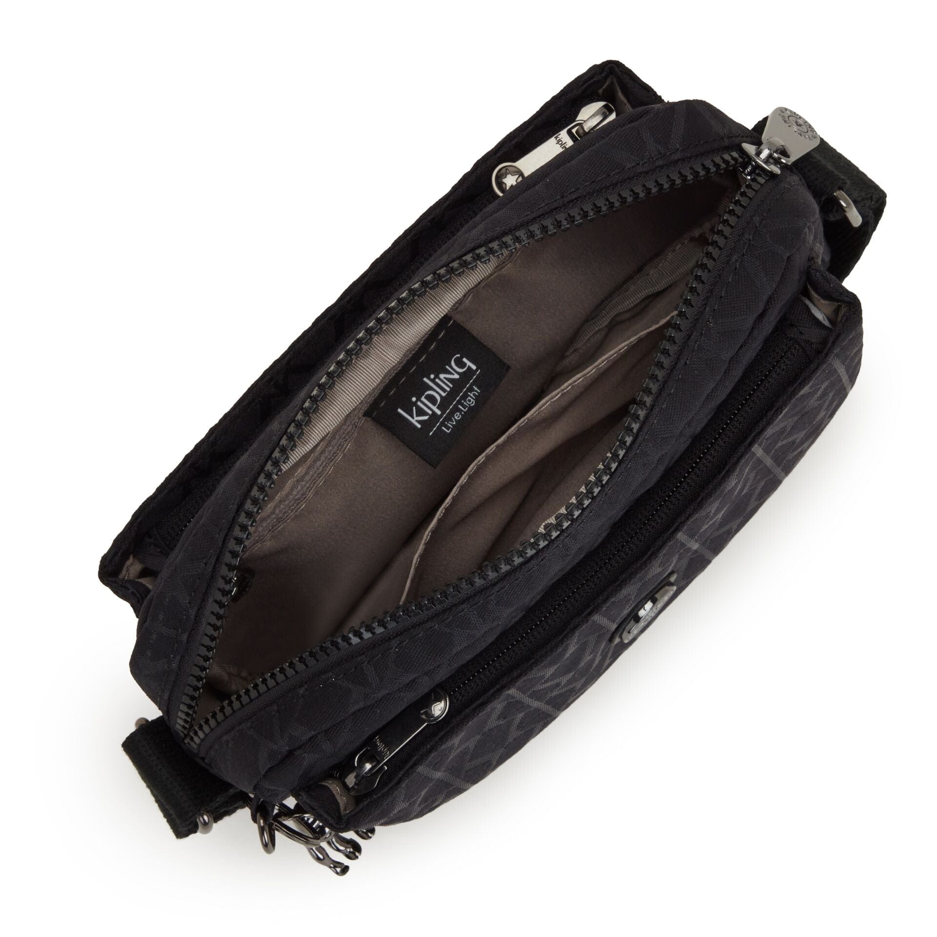 Kipling Abanu Signature Blk Q Small Crossbody Bag C2I6770-M34