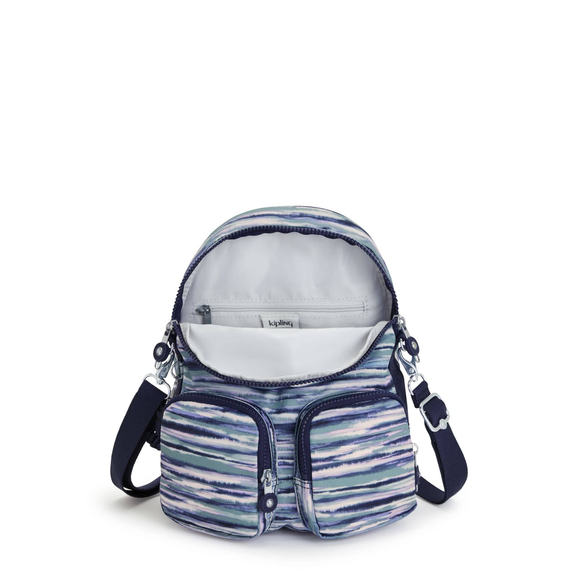 Kipling Firefly Up Brush Stripes Small Backpack C2I7452-W66