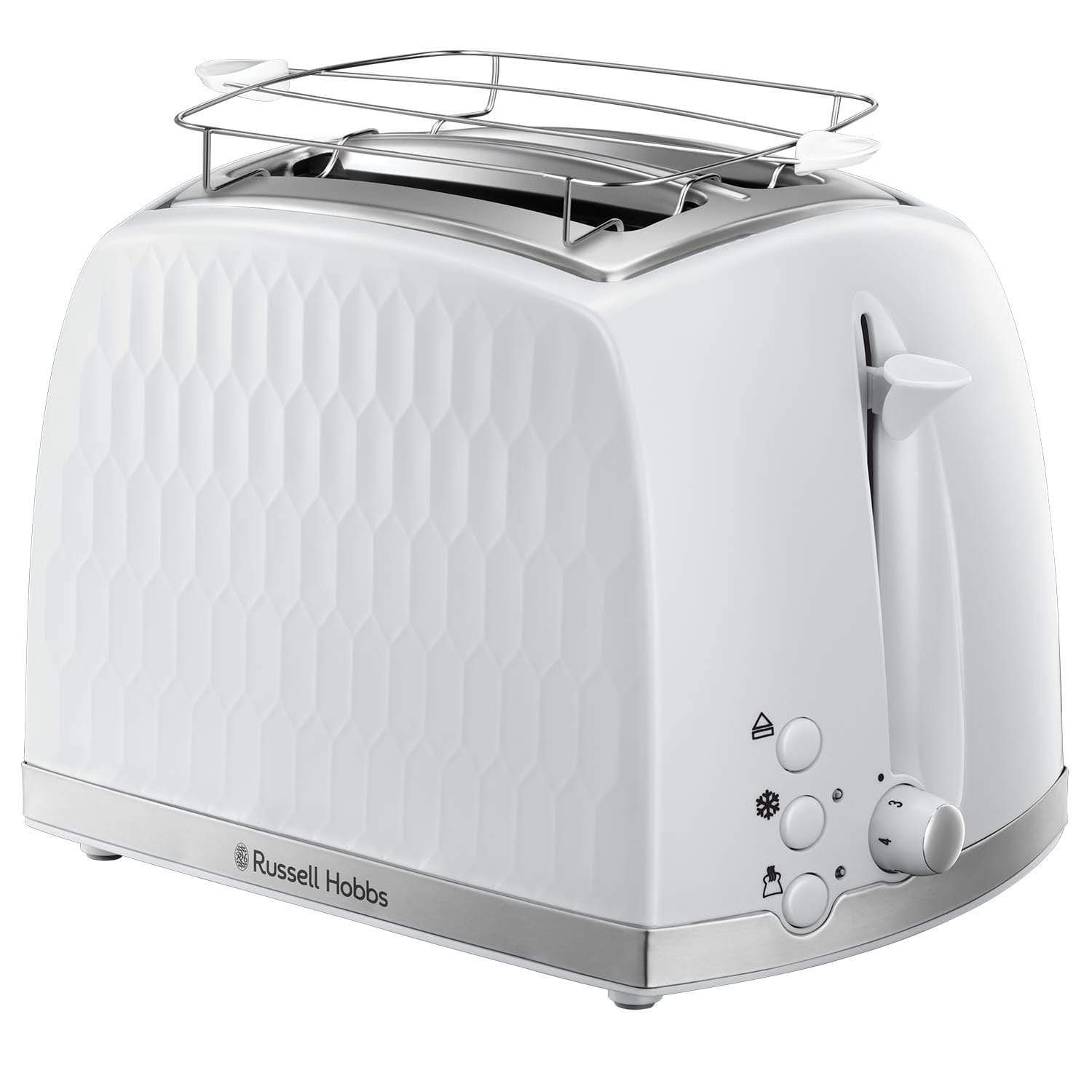 RUSSELL HOBBS HONEYCOMB 2 SLICE TOASTER WHITE - 26060