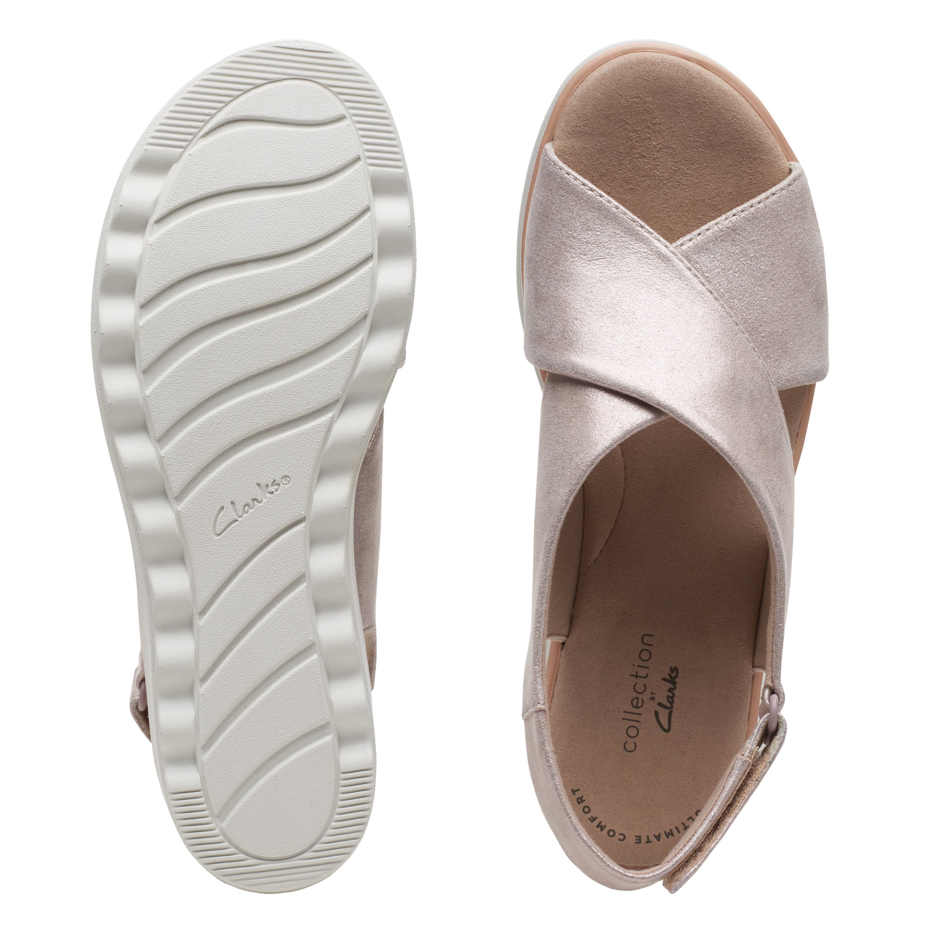 Clarks Jillian Jewel - Sandals - Lavender Metallic Leather - 261532624 - D Width (Standard Fit)