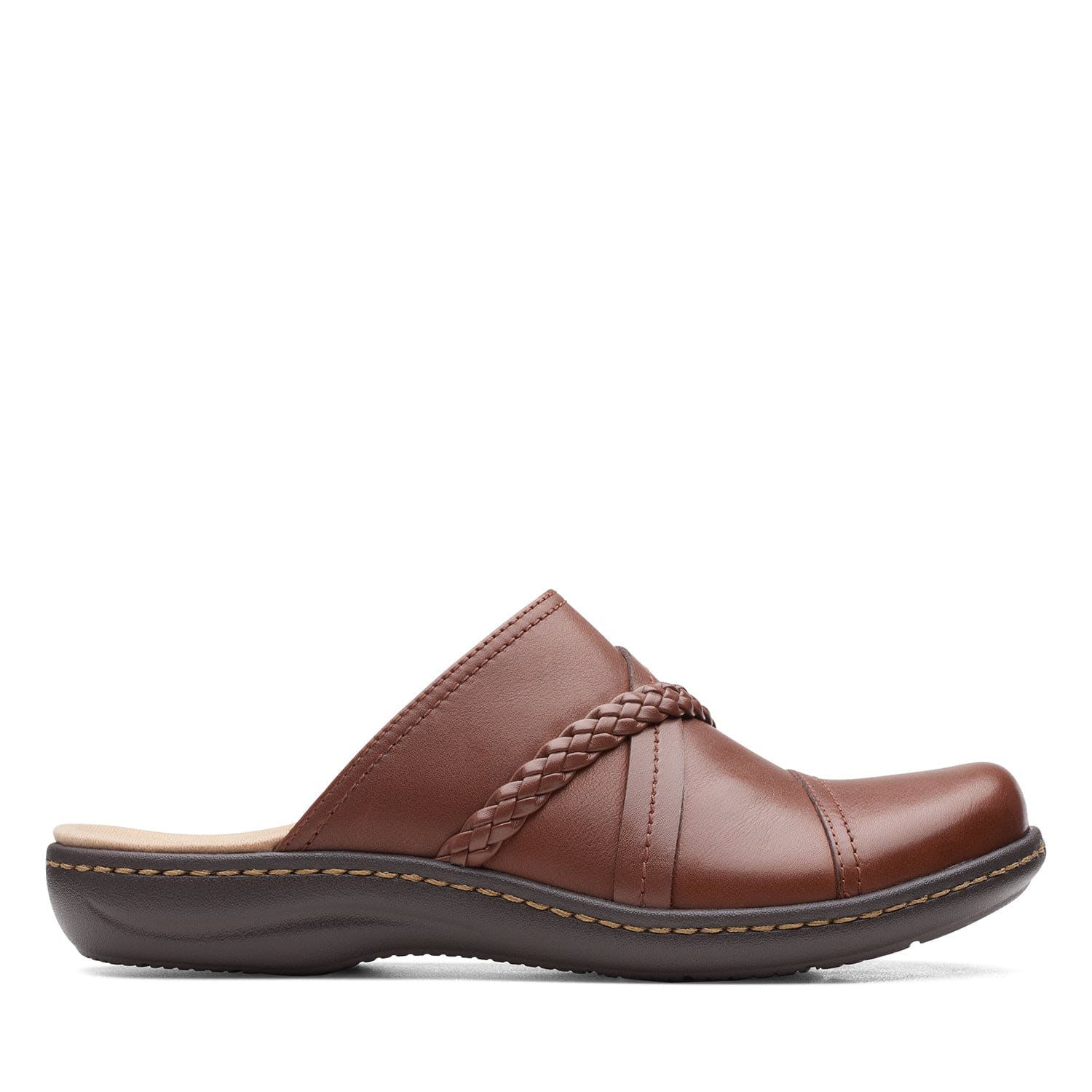 Clarks Laurieann Step حذاء - جلد أسمر داكن - 261622064 - عرض D (مقاس قياسي)