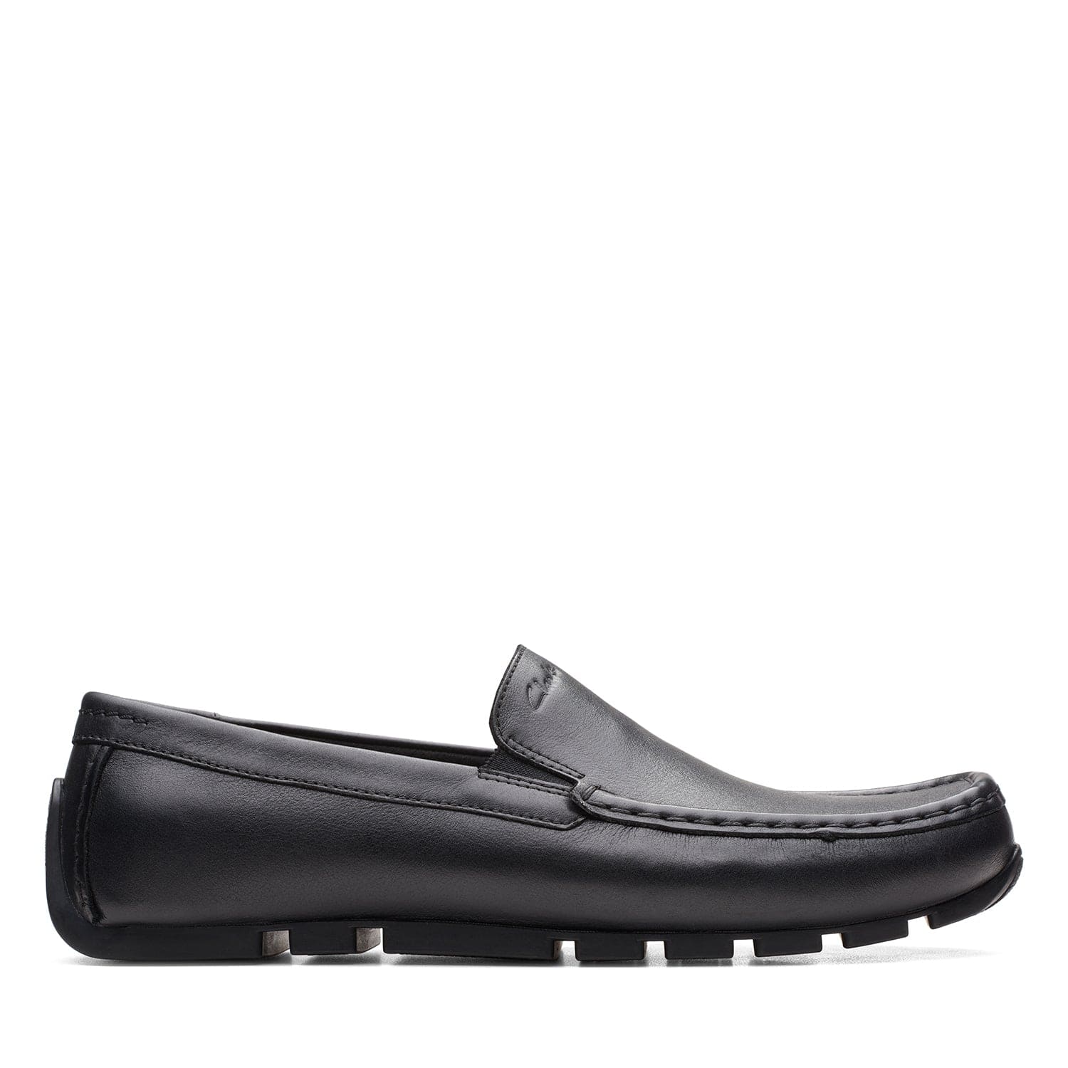 Clarks Oswick Plain Shoes - Black Leather - 261666847 - G Width (Standard Fit)