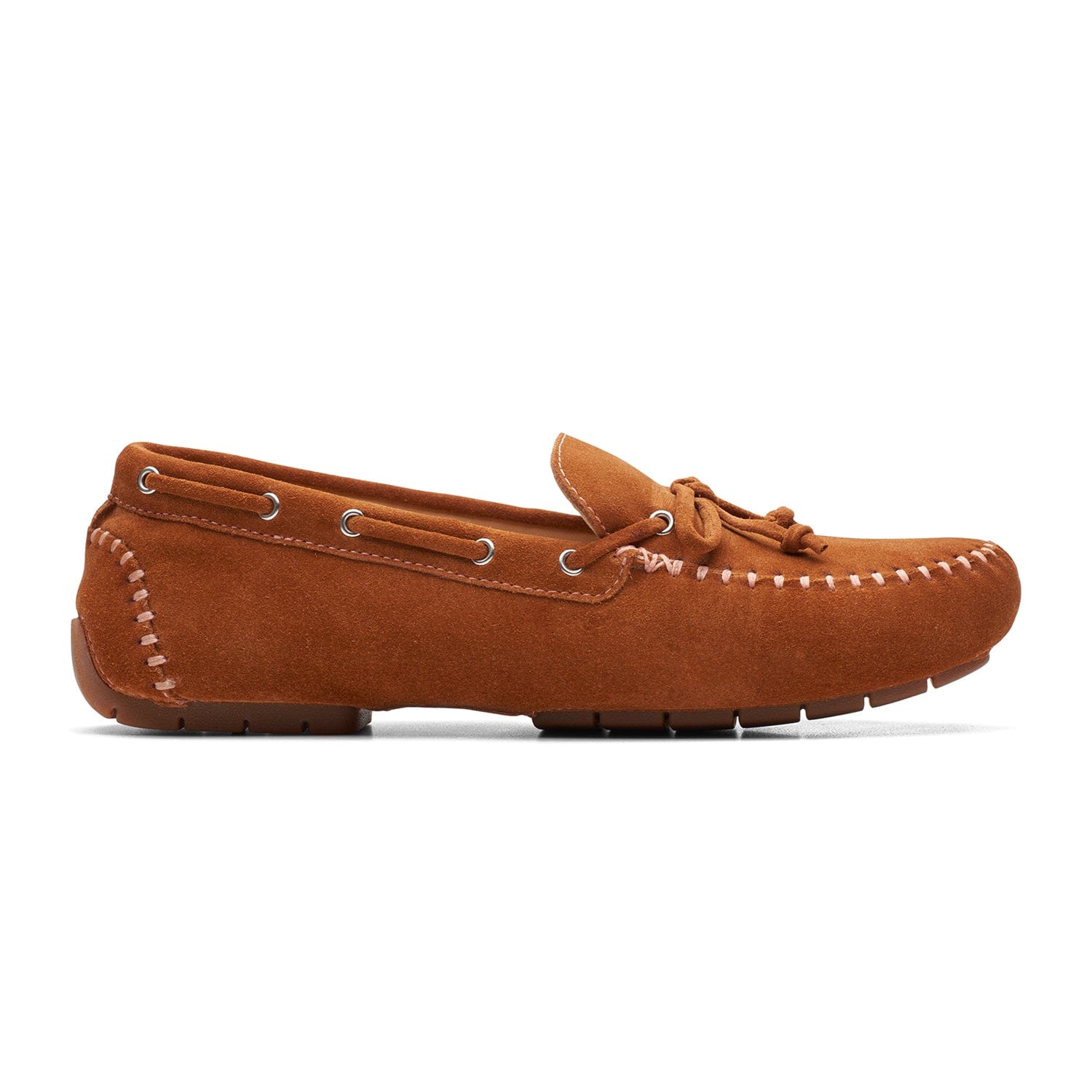 Clarks C Mocc حذاء بربطة عنق - من جلد الغزال الأسمر - 261667664 - عرض D (مقاس قياسي)