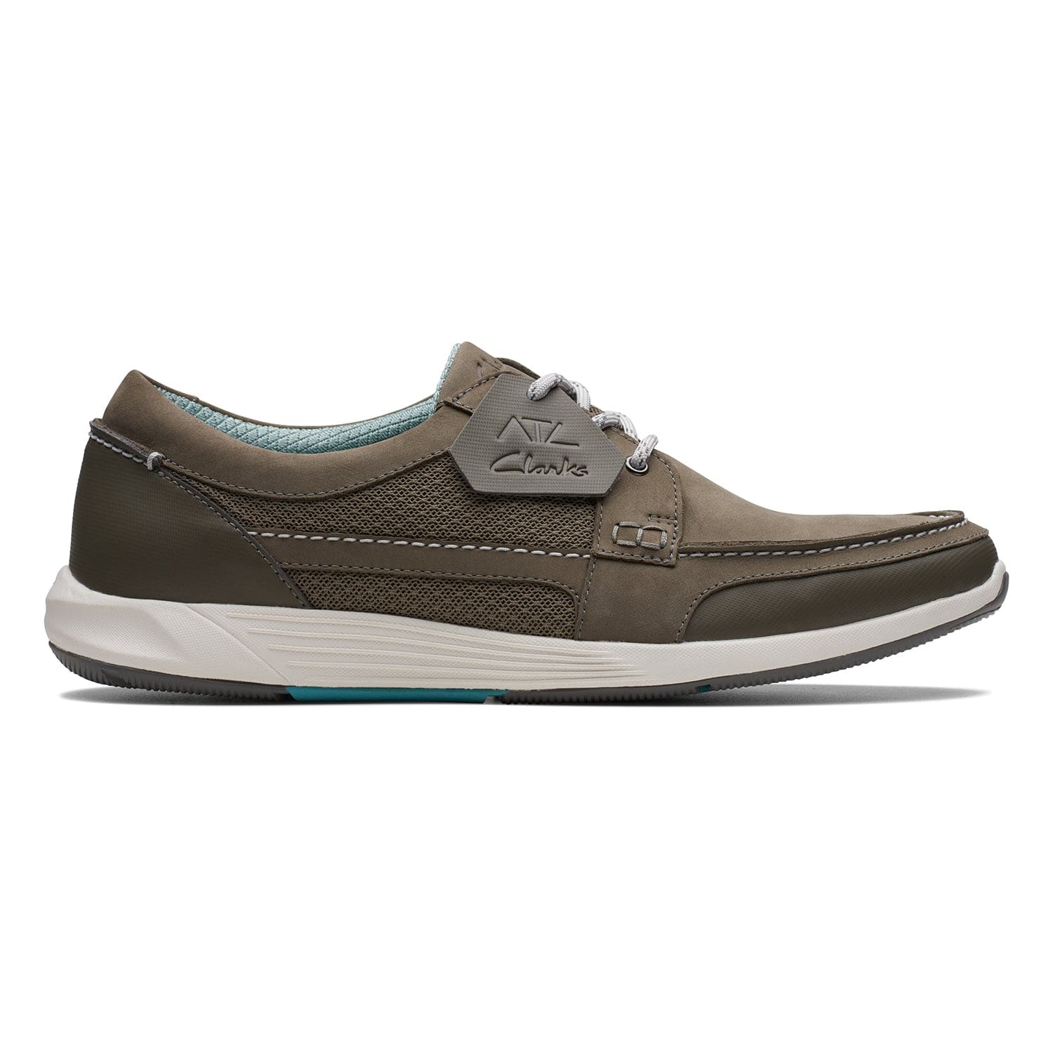 Clarks ATL Sail West Shoes - Grey Nubuck - 261703927 G Width (Standard Fit)