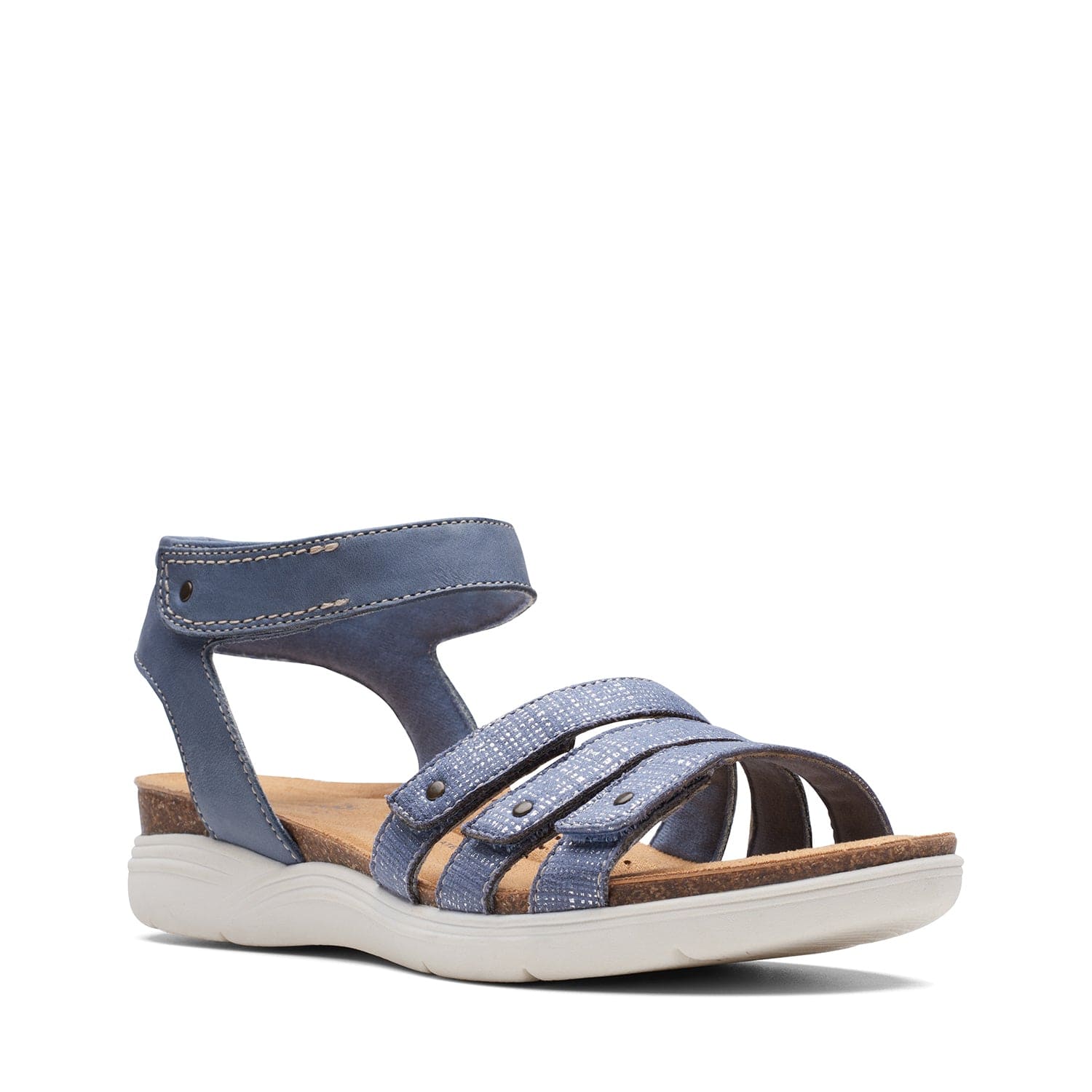 Clarks April Dove Sandals (Wide Fit)