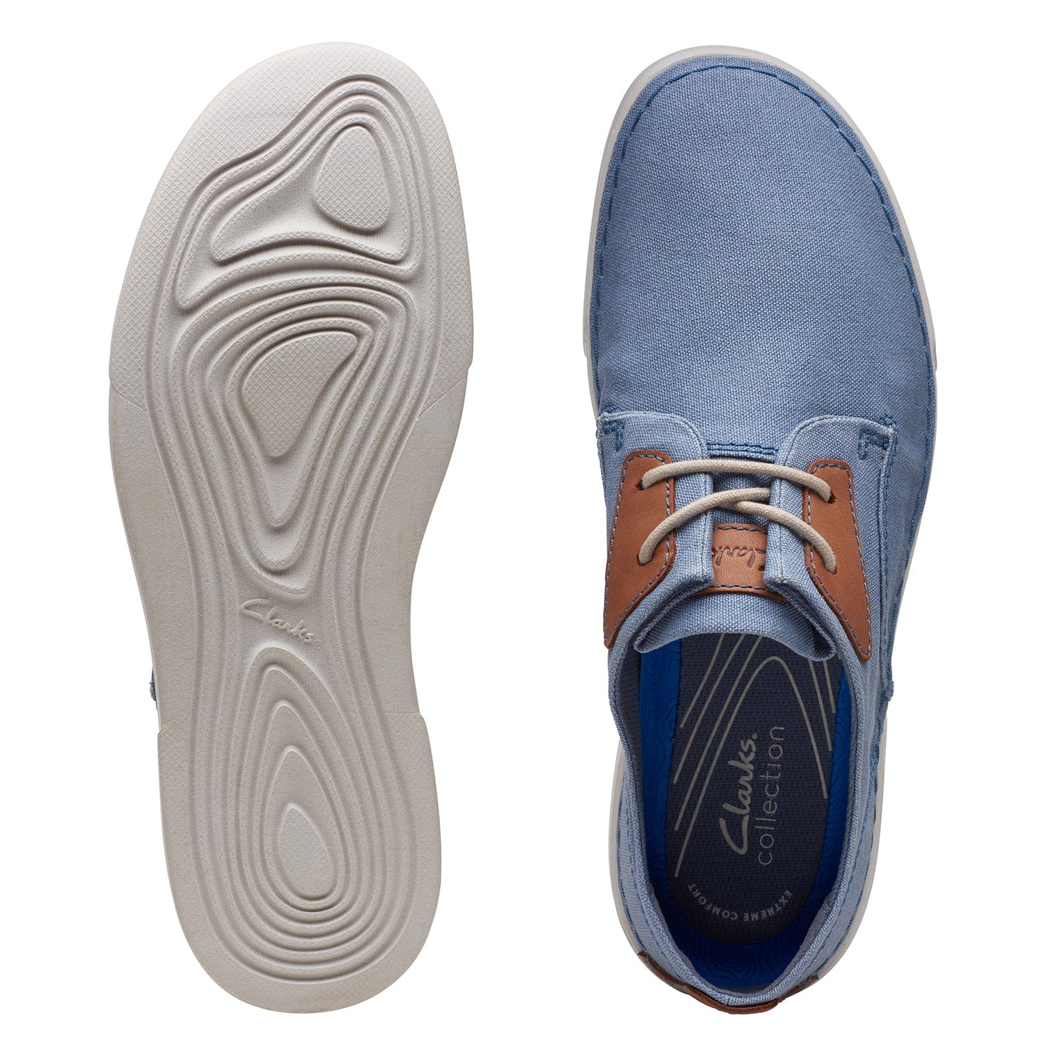 Clarks Gereld Tie Shoes (Wide Fit)