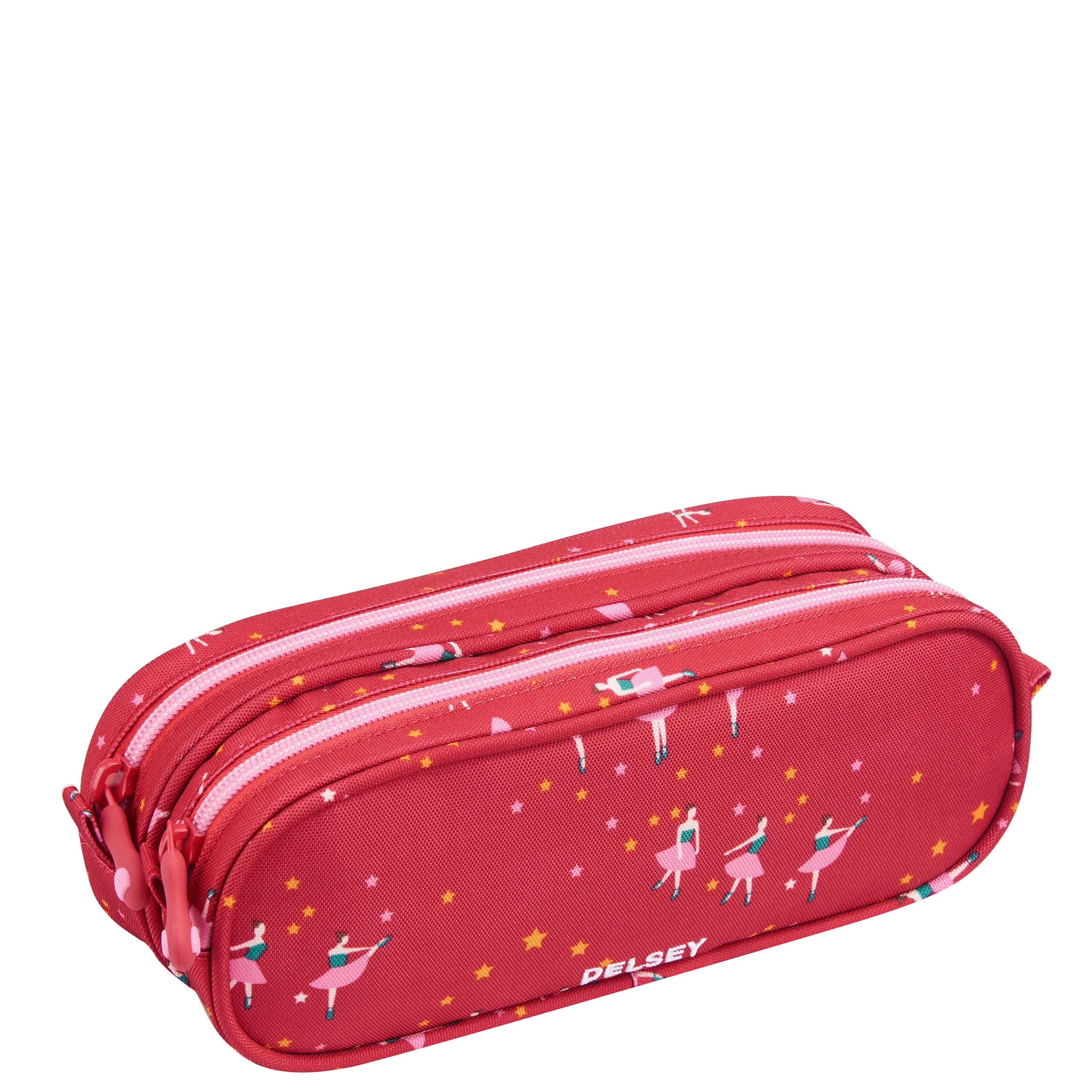 Delsey School 2 Compartment Pencil Case Ballerina Pink Jashanmal UAE