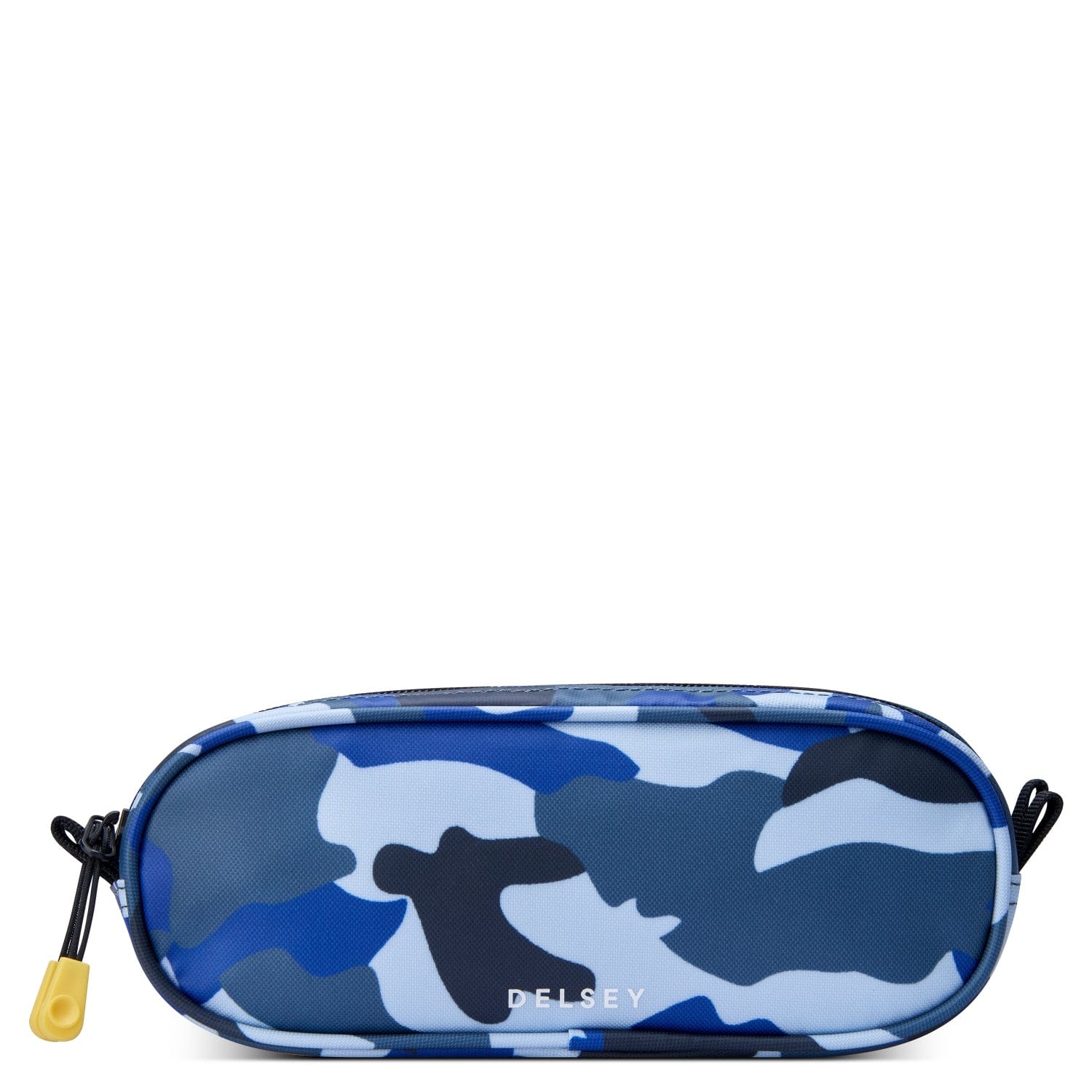 Delsey BTS 2023 Top Zip Opening Pencil Case 2 Compartment Camo Blue 00338917322