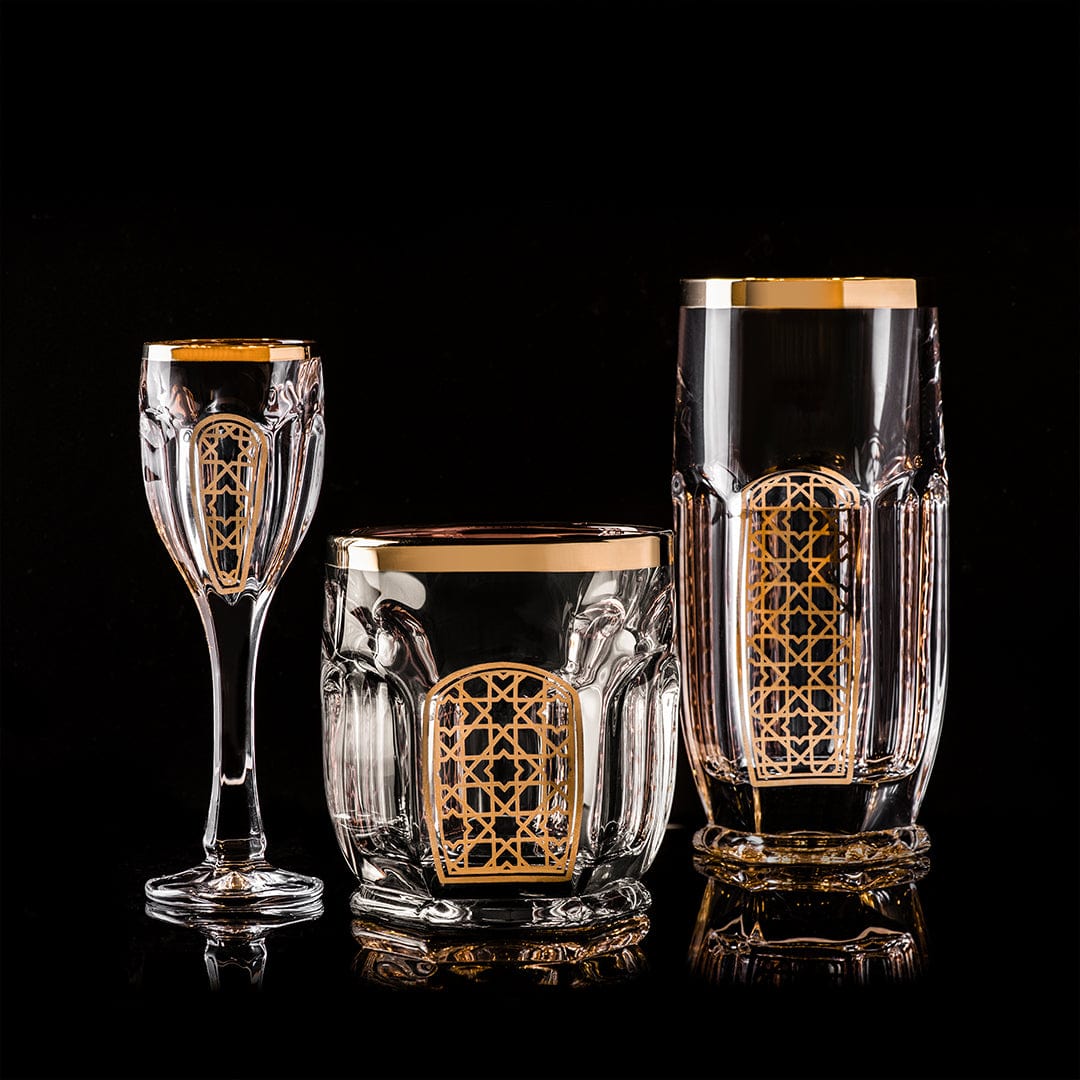 Dimlaj Cordoba Set of 4 Pcs Short Tumblers (Gold)