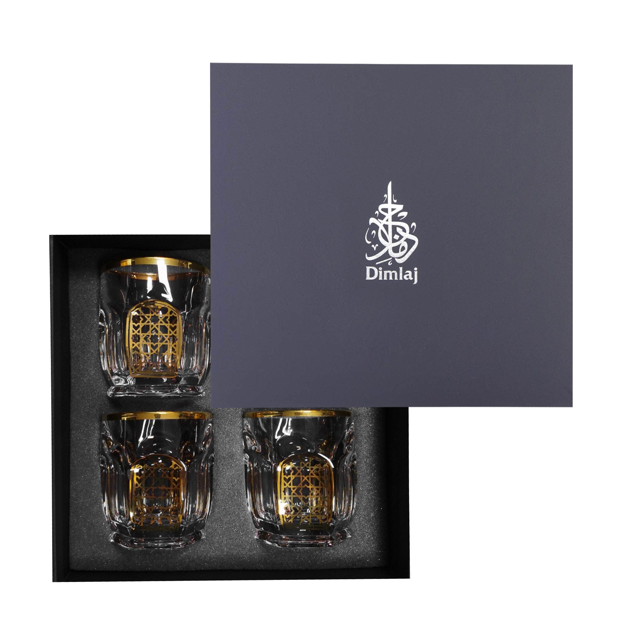 Dimlaj Cordoba Set of 4 Pcs Short Tumblers (Gold)