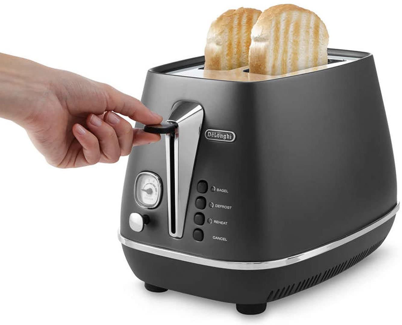 De'Longhi Distinta Toaster With Bun Warming CTI2103.BK+BUN WARMING - Jashanmal Home