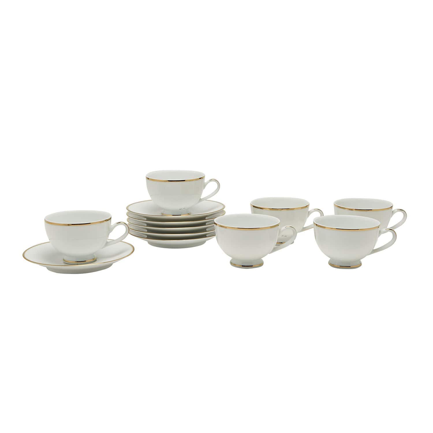 Dankotuwa 3Mm Gold 1+1 Tea Cup & Saucer - 3Mmgld-0889/0887