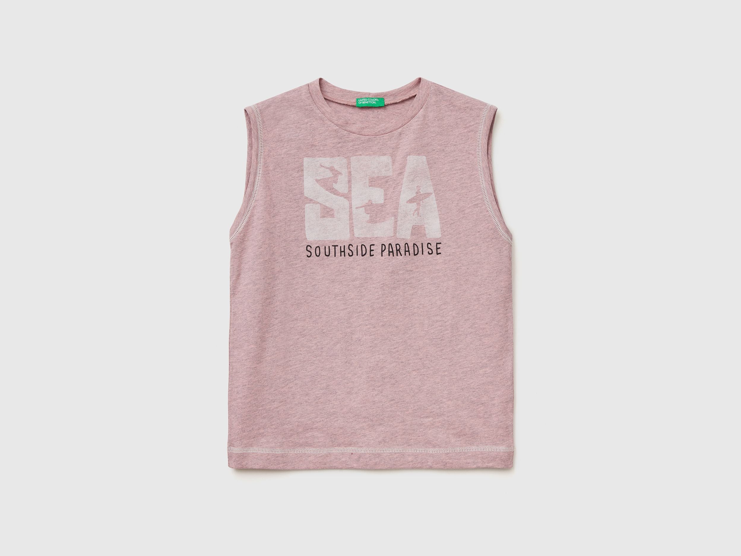 Marl tank top with slogan