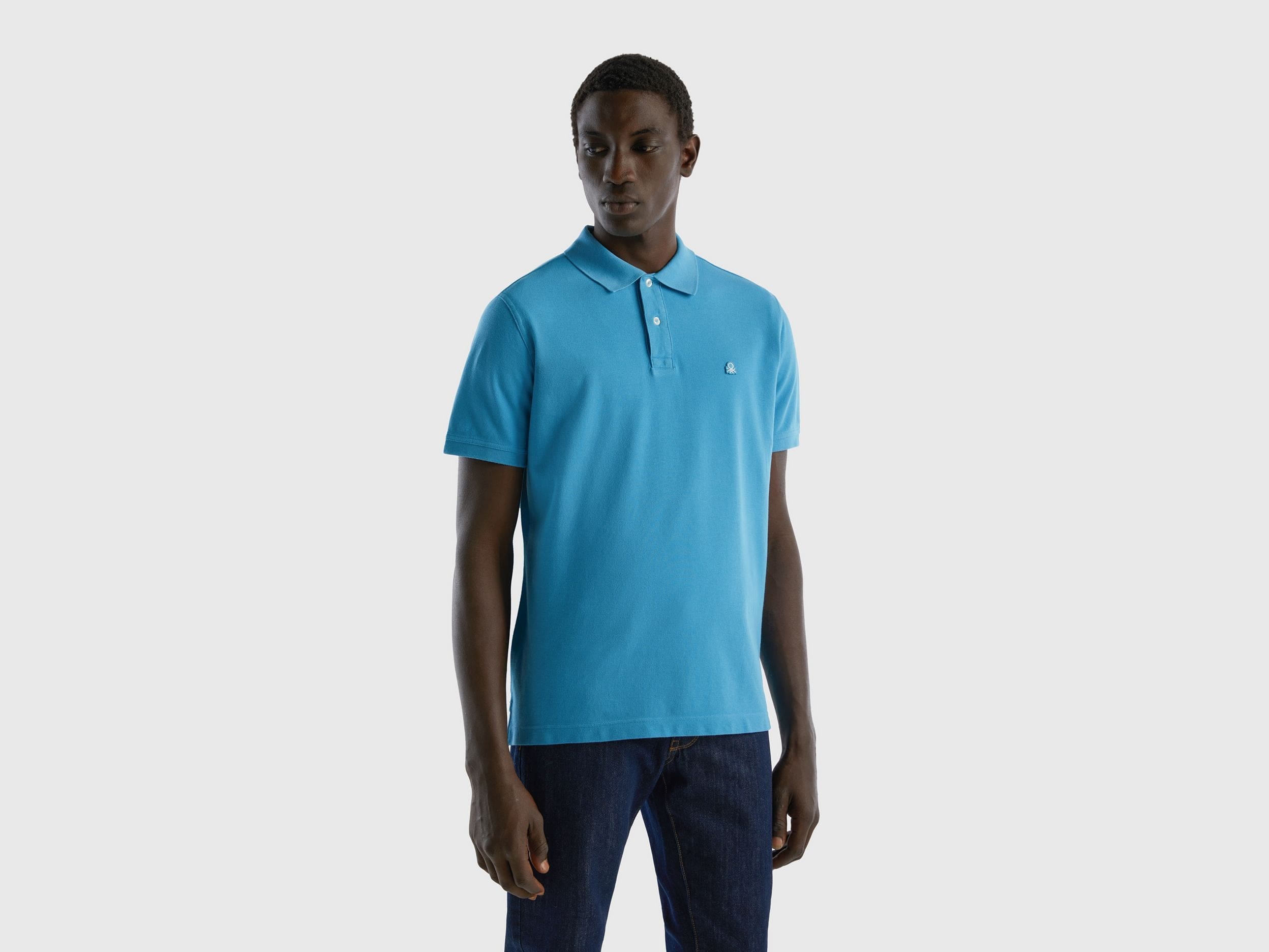 Short sleeve polo in 100% cotton