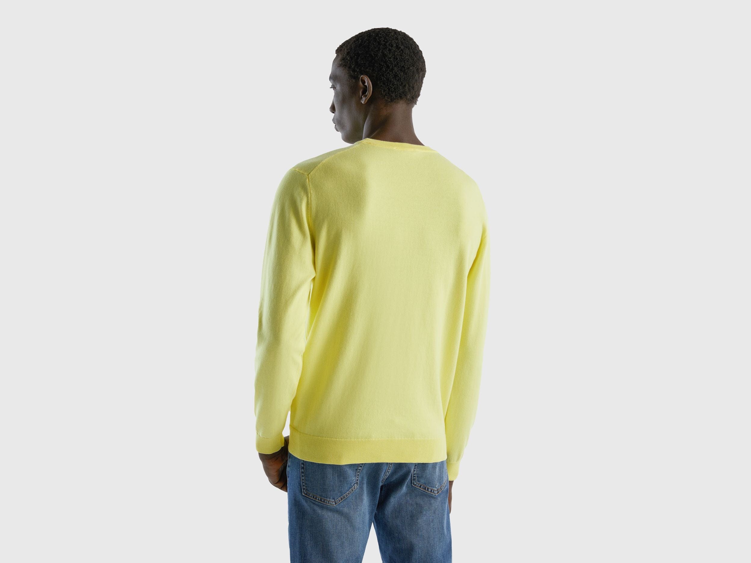 Crew neck sweater in 100% cotton