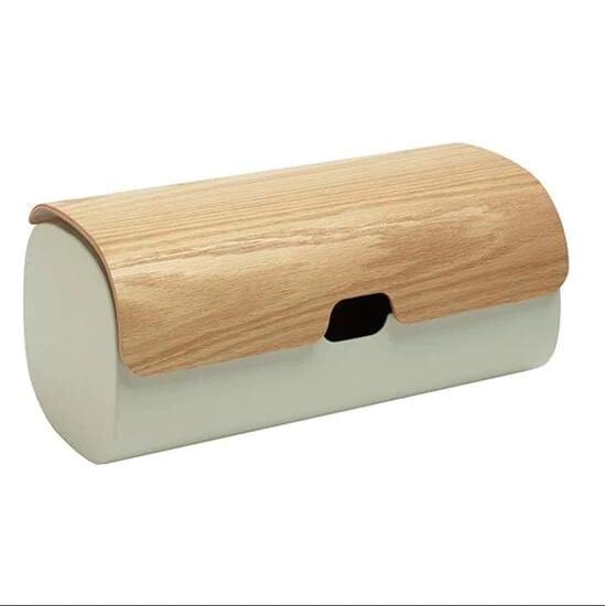 Legnoart Clibano Metal Bread Bin With Bented Oak Lid Bb-90K