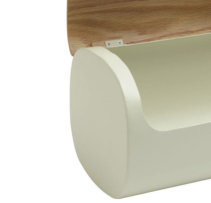 Legnoart Clibano Metal Bread Bin With Bented Oak Lid Bb-90K