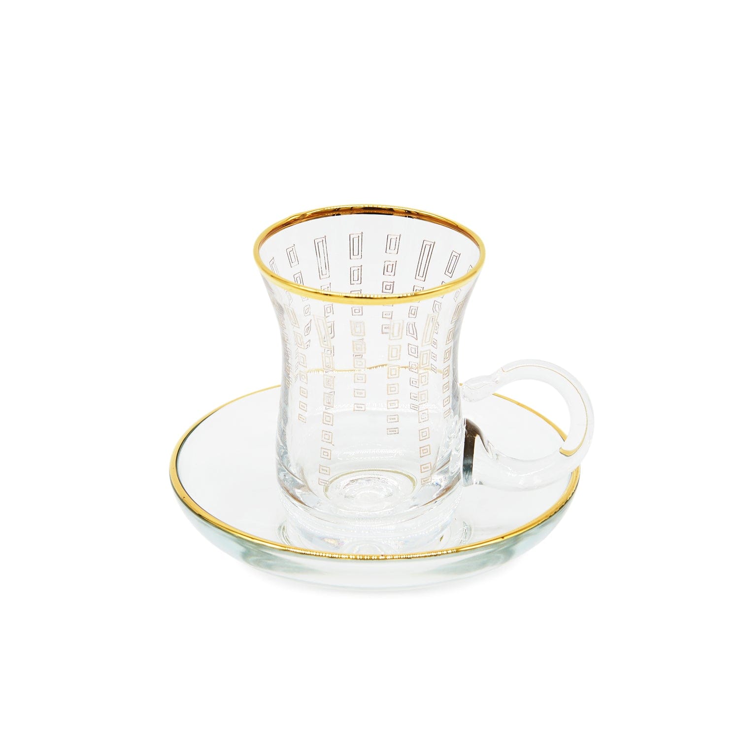 Combi Estella Gold Deco 12Pc Tea Cup W-Hdle -Saucer-G994Z-35