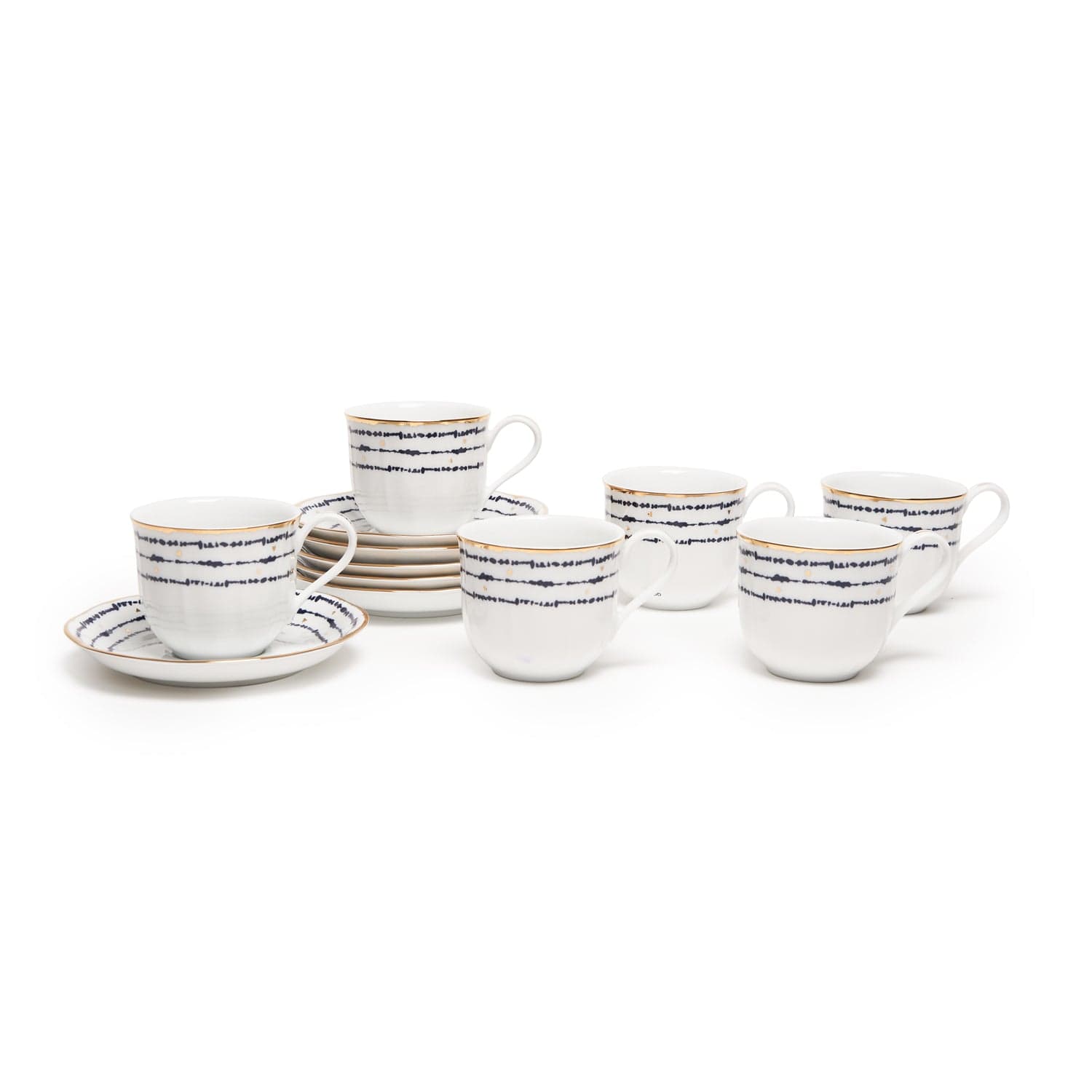 Dankotuwa Umi 6 +6 Tea Cup + Saucers - Umi-789/787