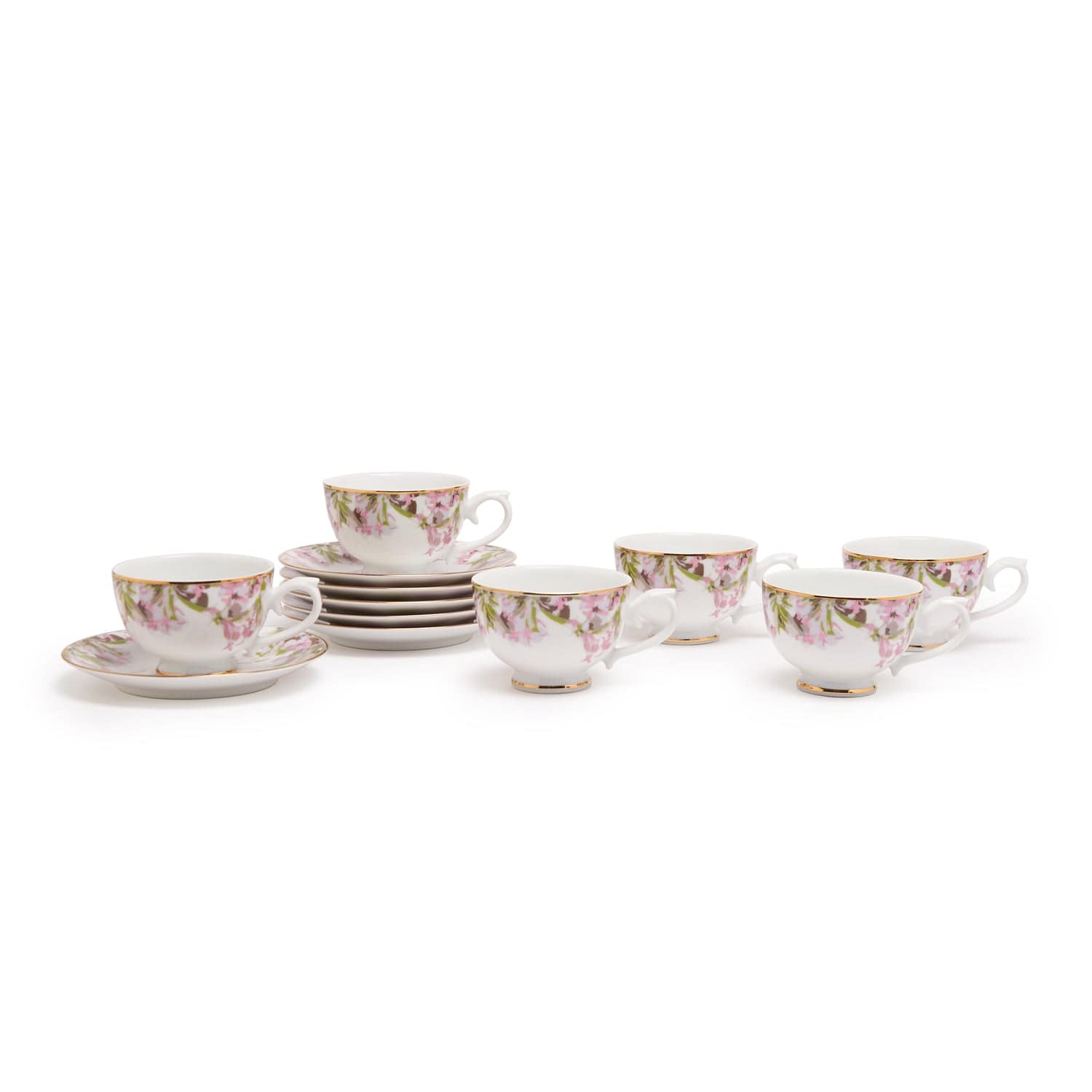 Dankotuwa Magnolia 6Pc Tea Cup And Saucer