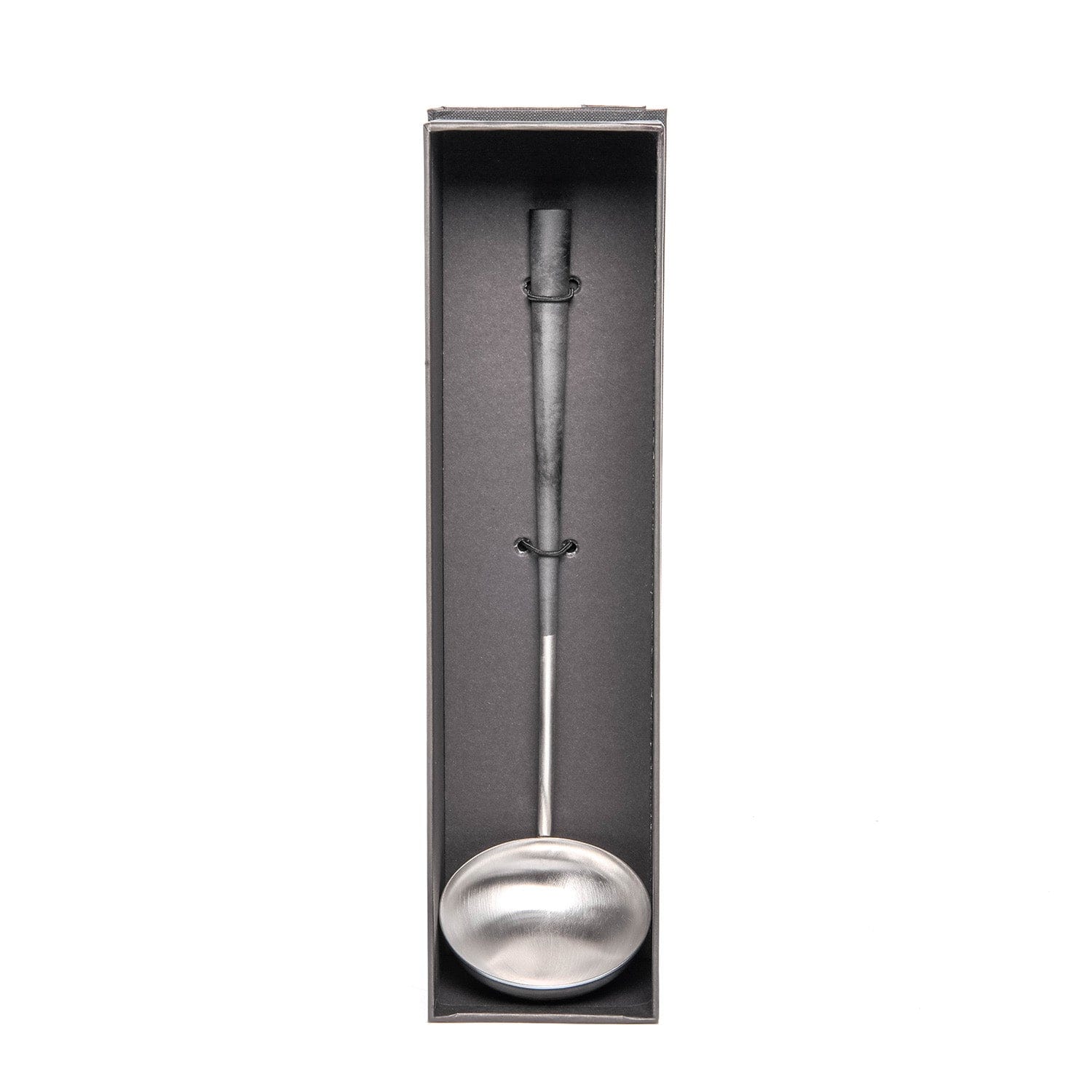 Belo Inox Neo Black With Brushed Silver - Soup Ladle - Gift Box