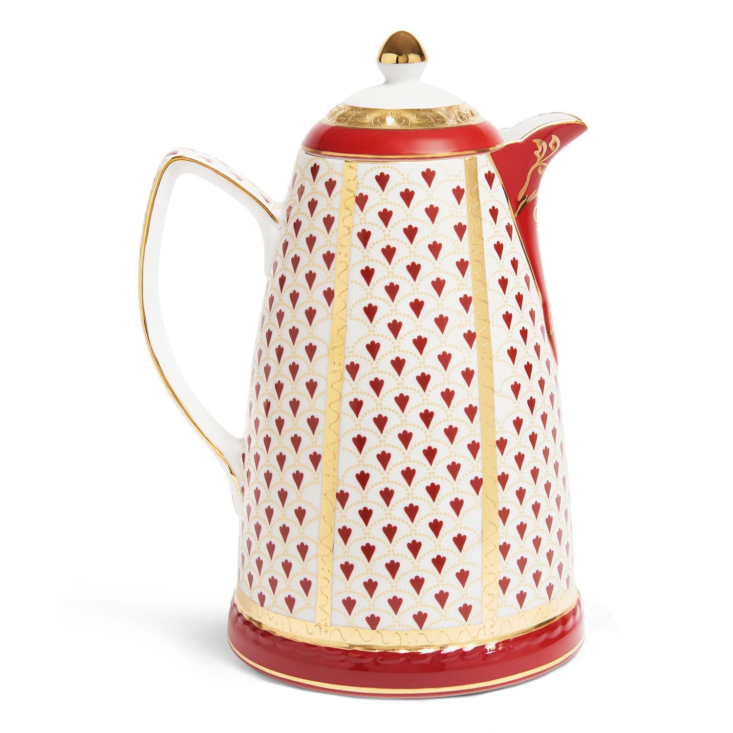 Royal Red Thermo Coffee Pot Cream And Gold - A3521808