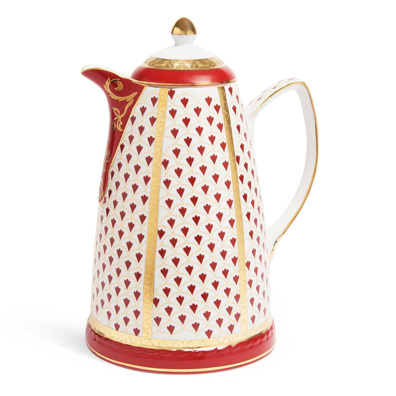 Royal Red Thermo Coffee Pot Cream And Gold - A3521808