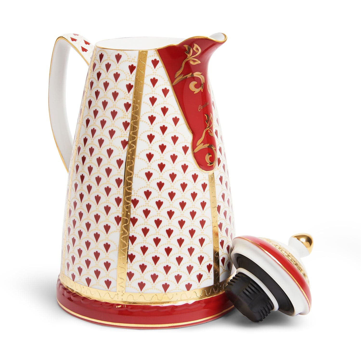 Royal Red Thermo Coffee Pot Cream And Gold - A3521808