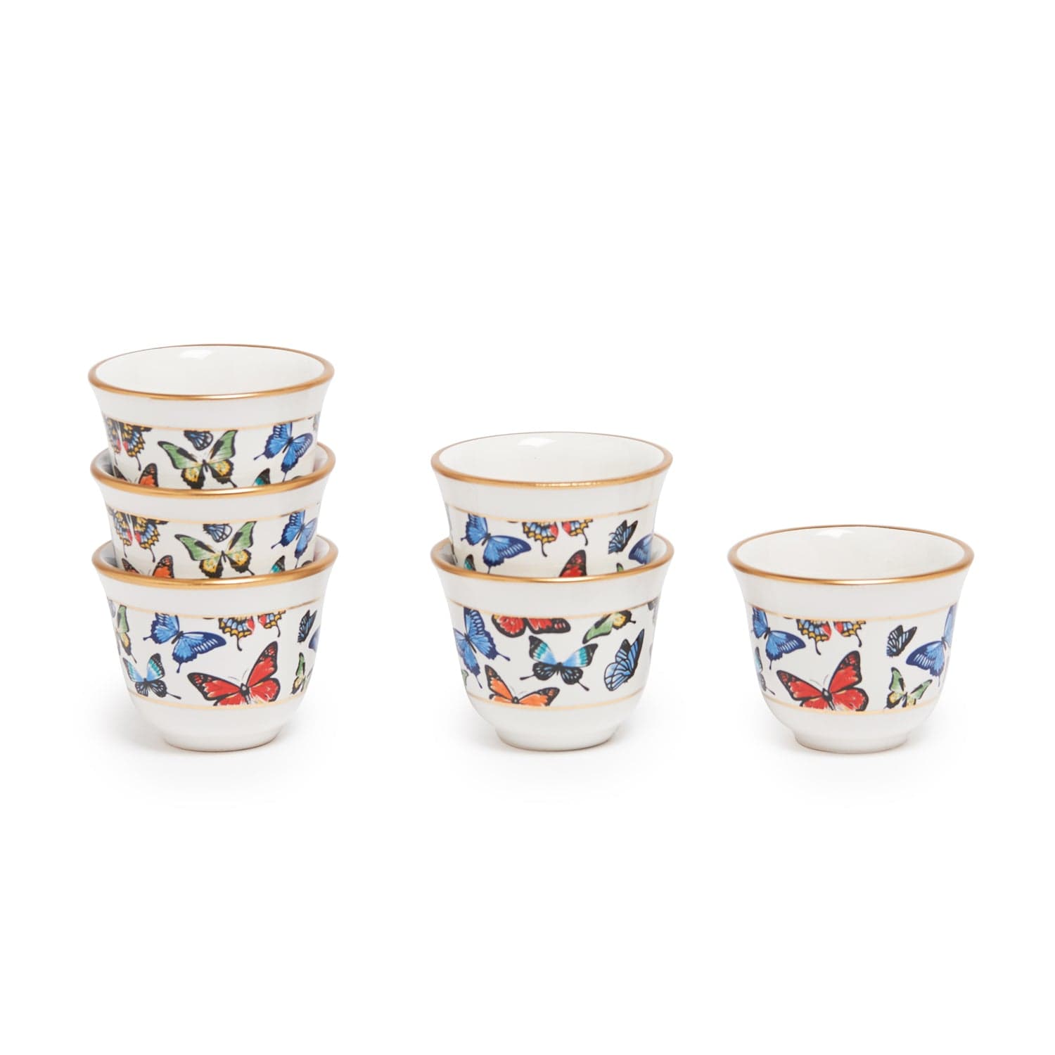 Butterfly Gawa Cups Set Of 6 Pcs