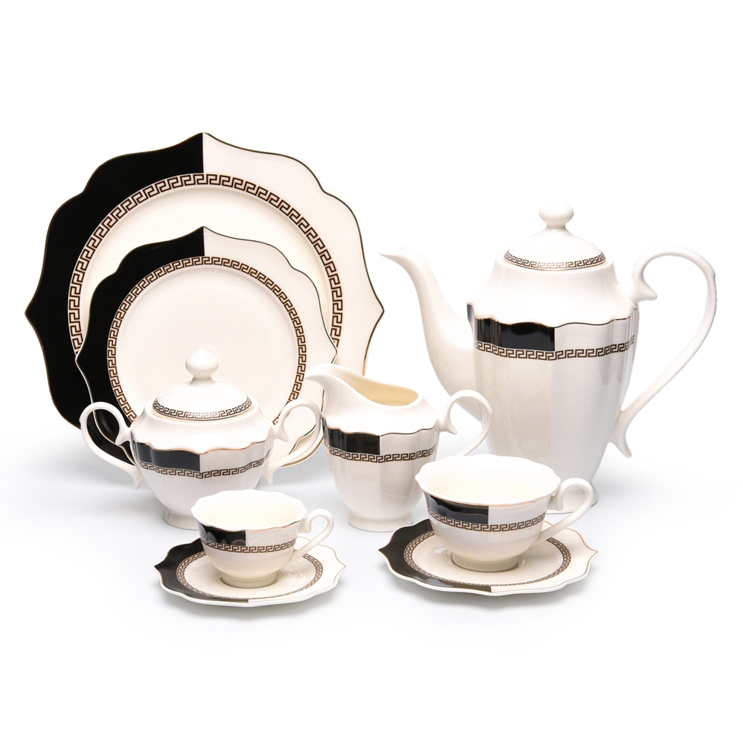 Worthyway Trudy 83Pc Dinner Set Vict-Shape Bp Ab