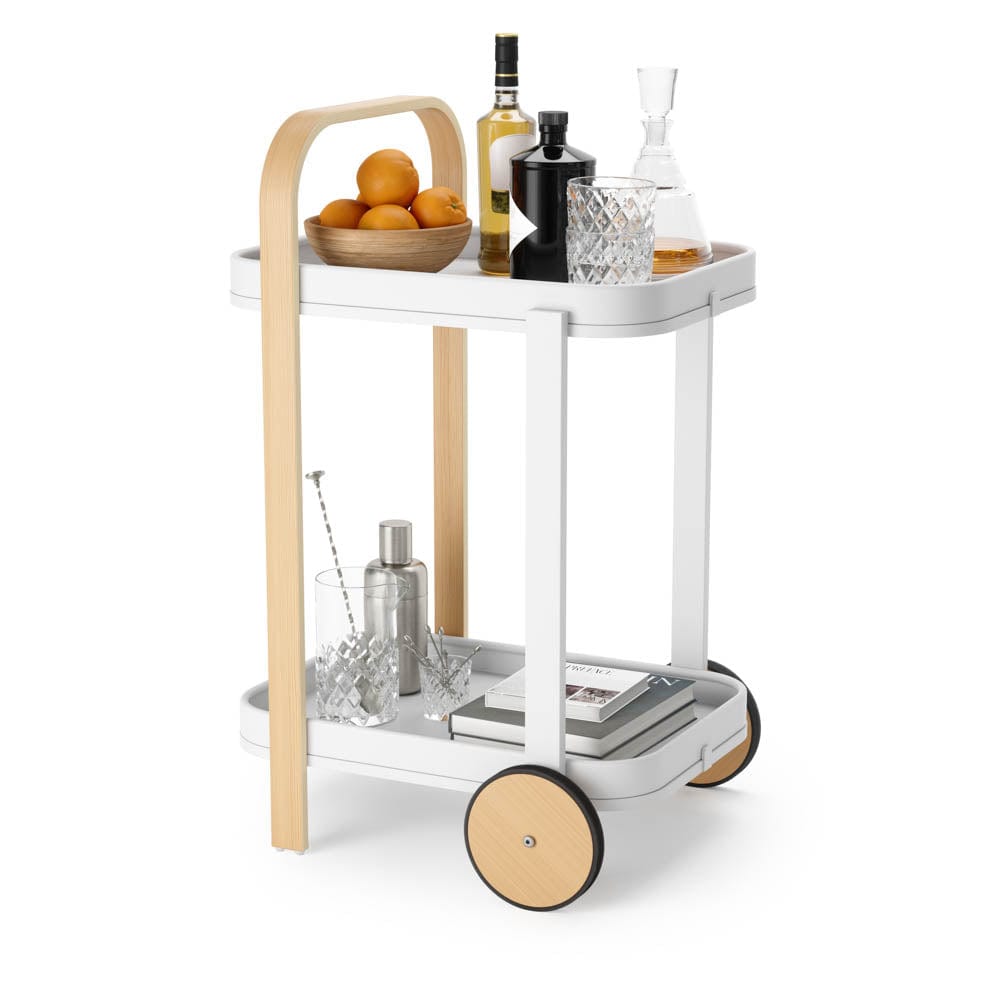 Umbra Bellwood Bar/Serving Cart White/Natural