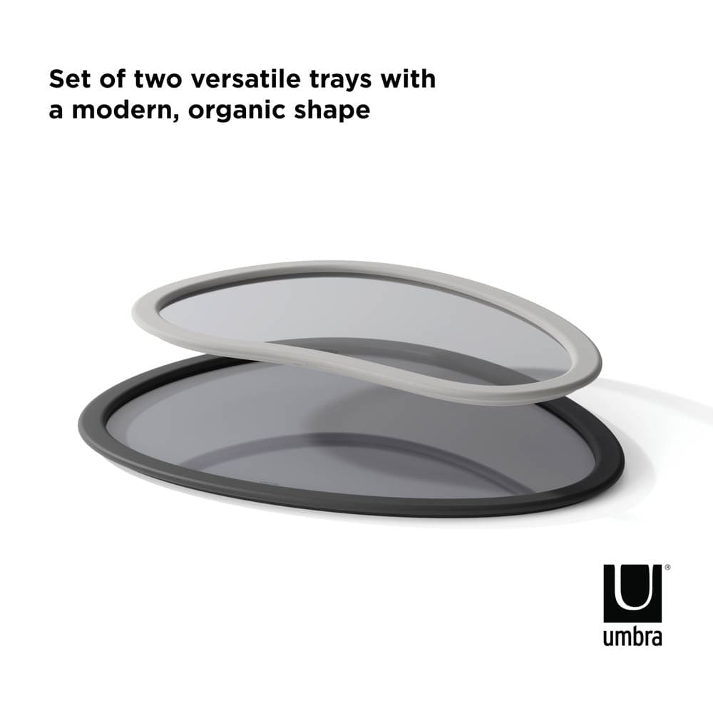 Umbra Hub Serving Trays Set Of 2 Charcoal/Grey