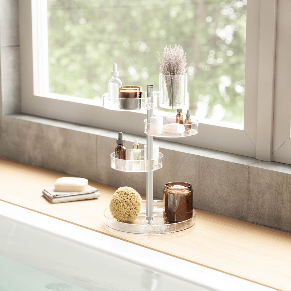 Umbra Pirouette Cosmetic Organizer Clear/Nickel