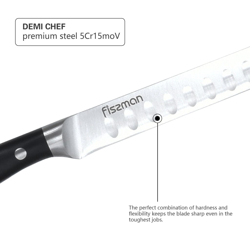 Fissman Demi Chef Non Stick Ham Slicer Knife Silver/Black 15cm