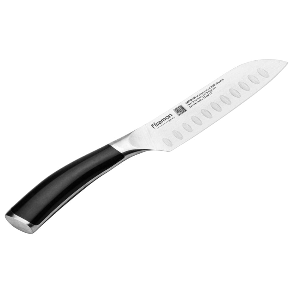 Fissman Santoku Knife Krönung Series Black/Silver 5inch