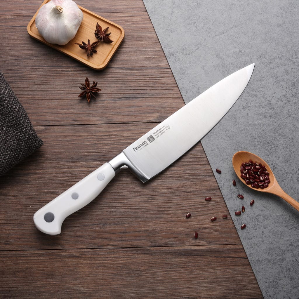 Fissman Chef's Knife Stainless Steel Monogami Series White/Silver 8inch