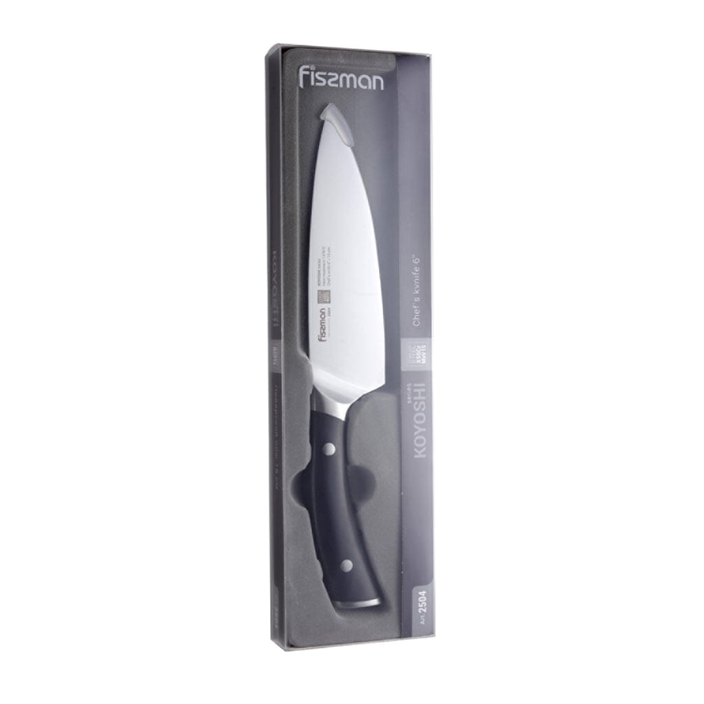 Fissman  Chef Knife 6inch Black/Silver Coloured Non Stick Stainless Steel