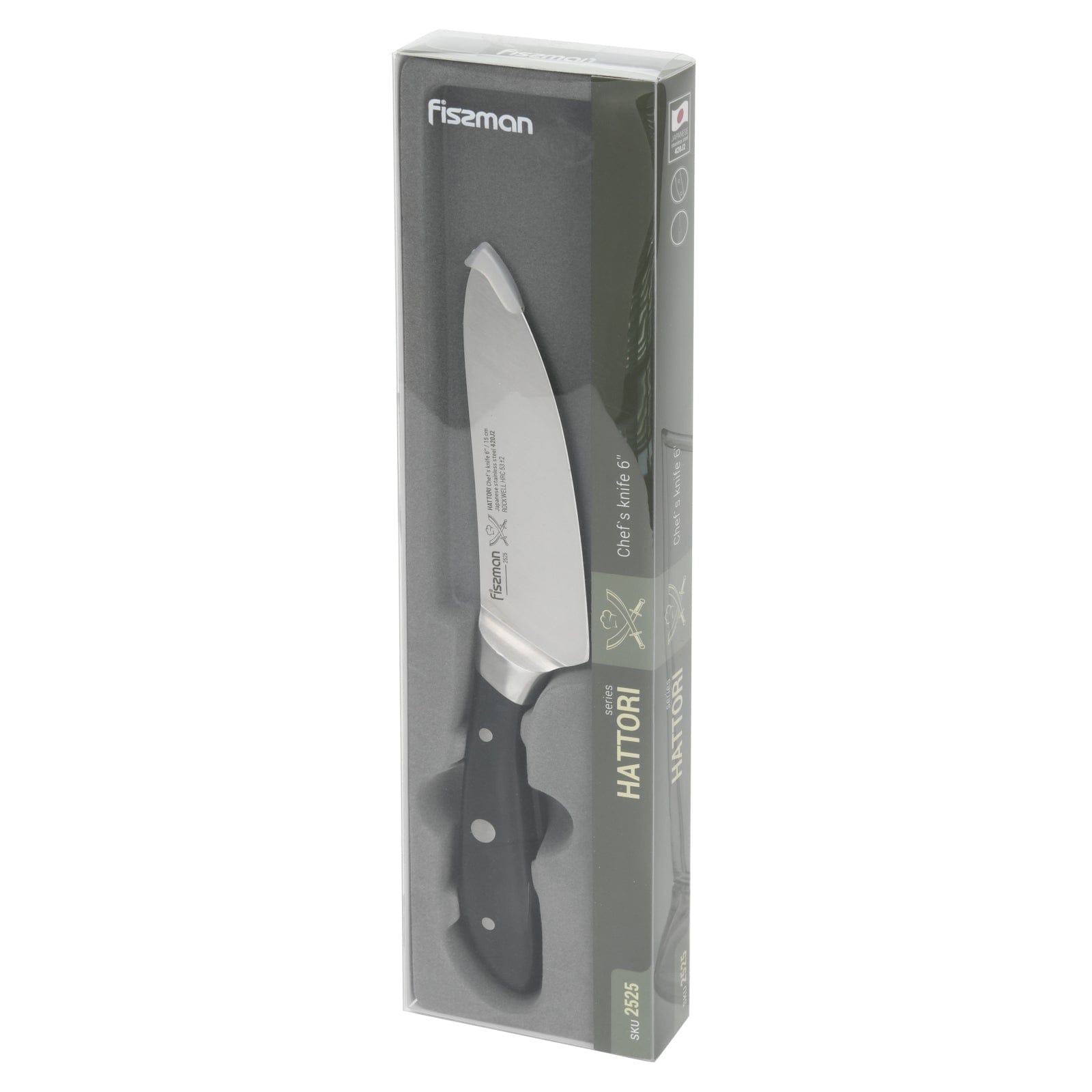 Fissman Chef's Knife Silver/Black 6inch