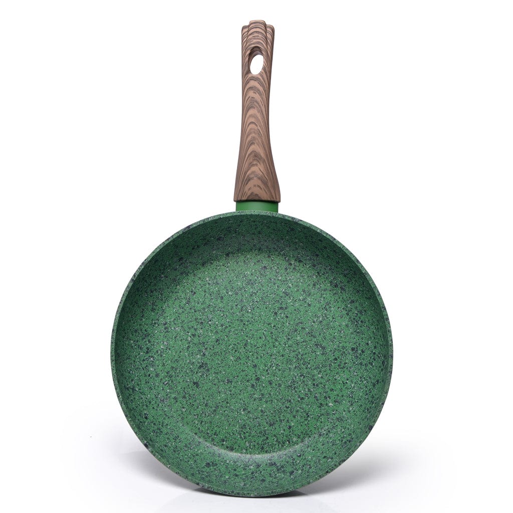 Fissman Frying Pan Malachite Series Aluminum with Induction Bottom Green/Brown 28x5.4cm