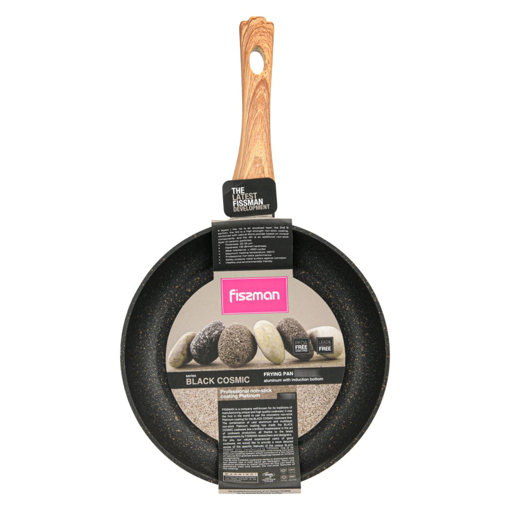 Fissman Frying Pan Cosmic Series Aluminum With Platinum Coated Detachable Handle Black/Brown 20x4.5cm