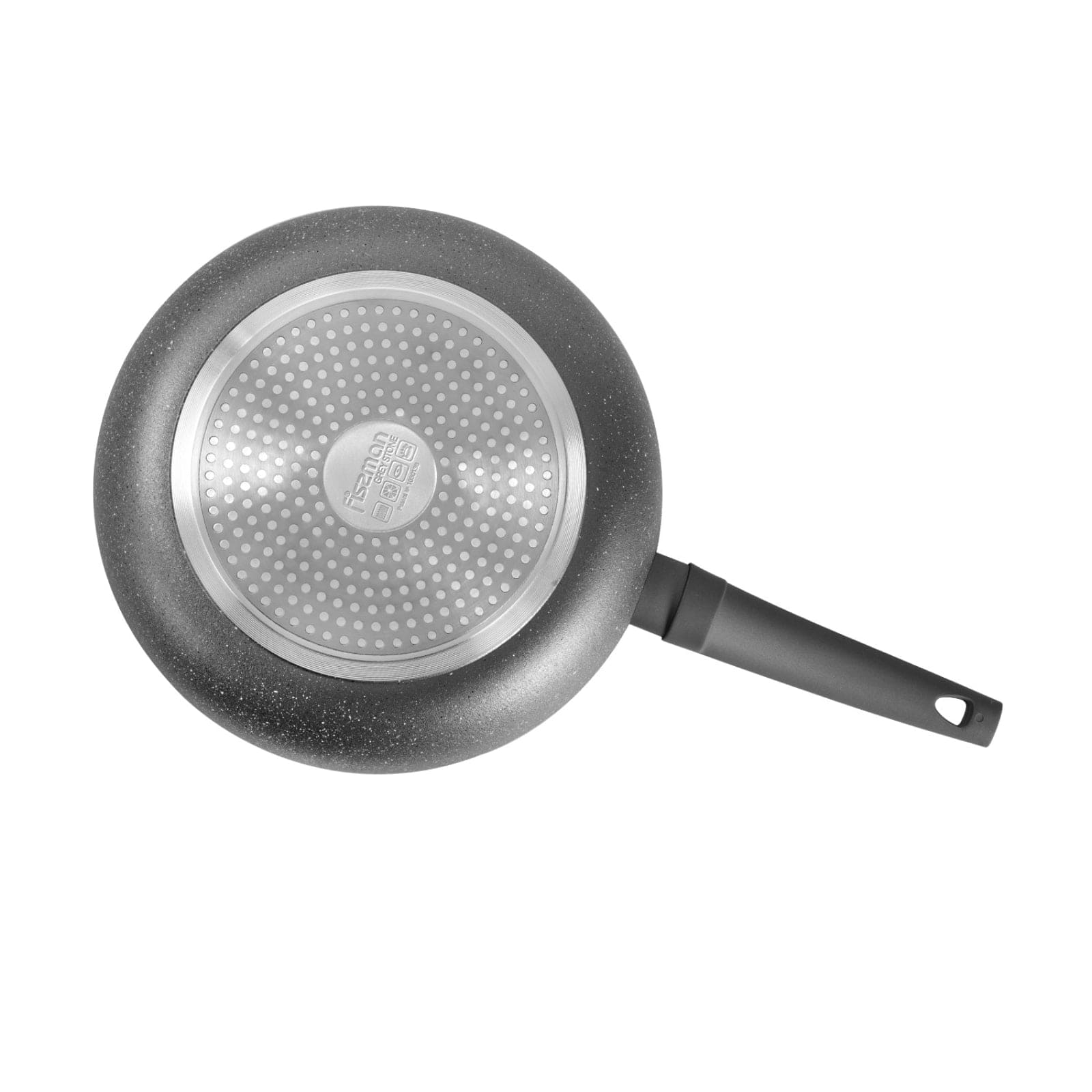 Fissman Deep Frying Pan 24x4.5cm Grey Stone Series Aluminum and Non- Stick Coating