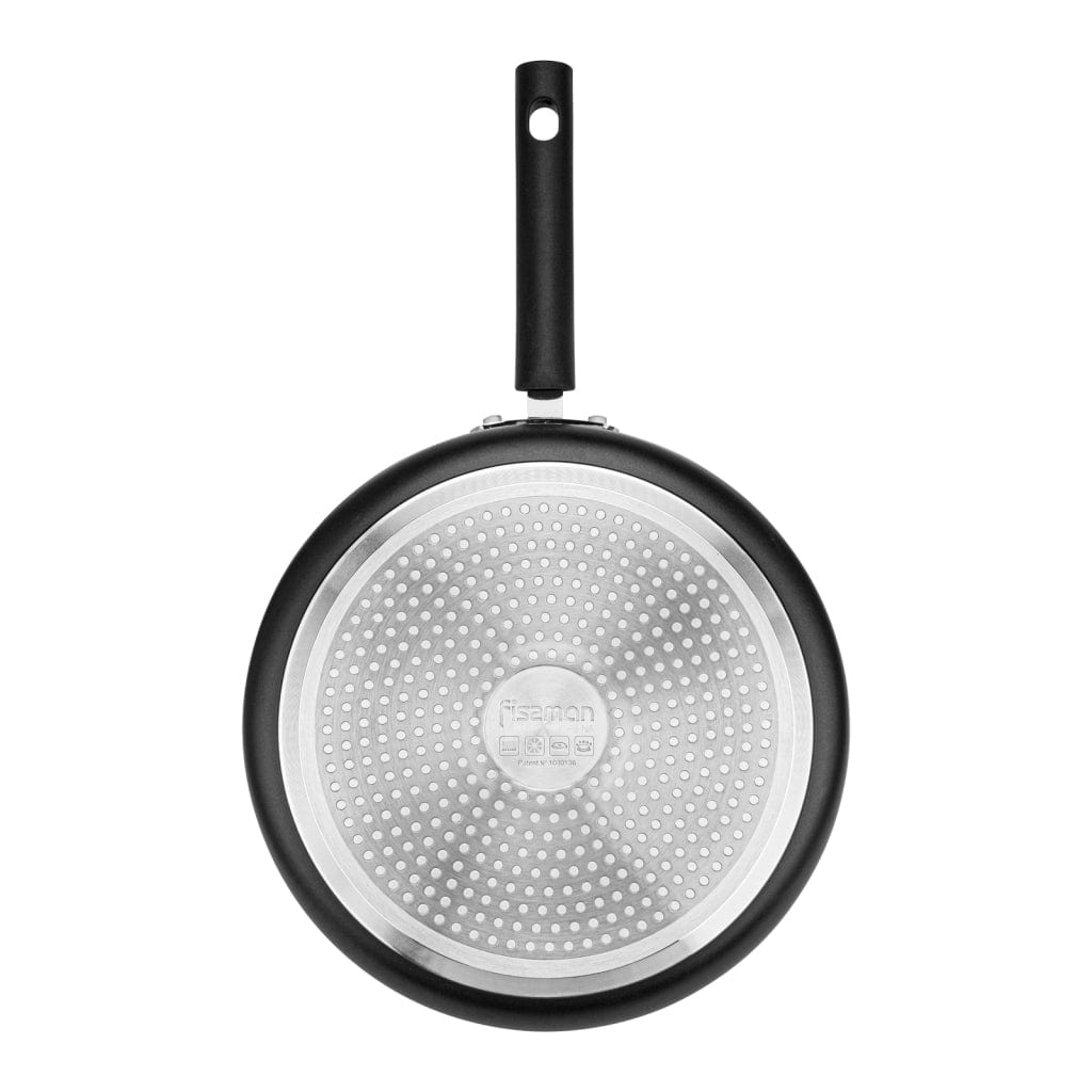 Fissman Deep Frying Pan With Reina Series Aluminum . Non-Stick Coating And Induction Bottom Black 24cm