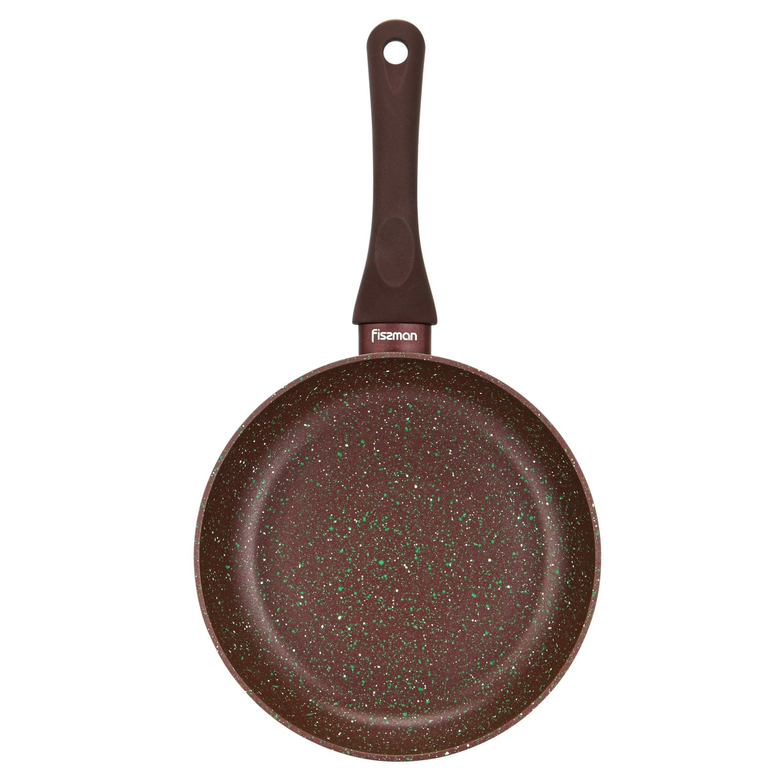 Fissman Deep Frying Pan 20x4.5cm Mosses Stone Series Non Stick Aluminum Brown