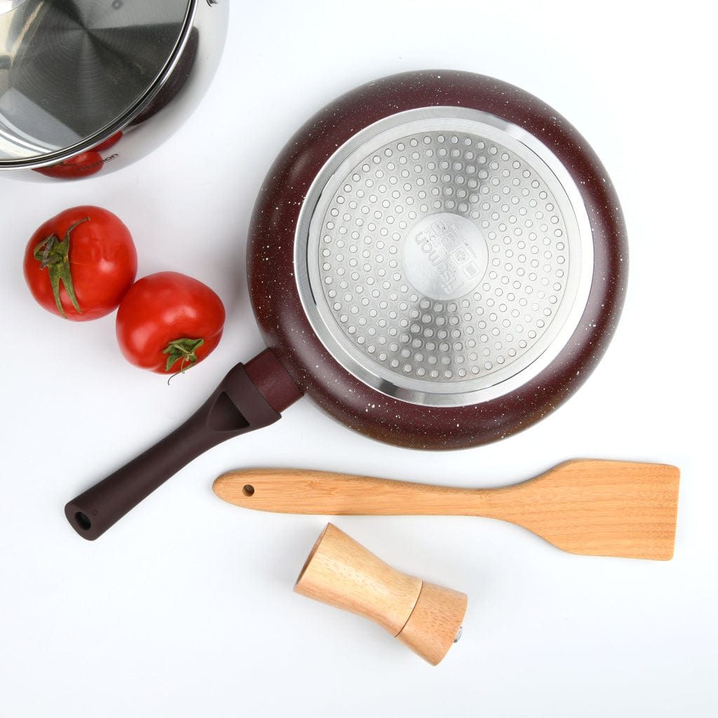 Fissman Deep Frying Pan Mosses Stone Professional Non Stick Coating TouchStone Brown 28x5.8cm