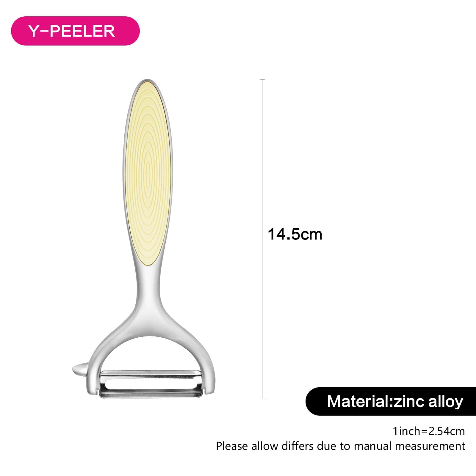 Fissman Y-Shaped Peeler Luminica Series With Zinc Alloy Yellow 14cm