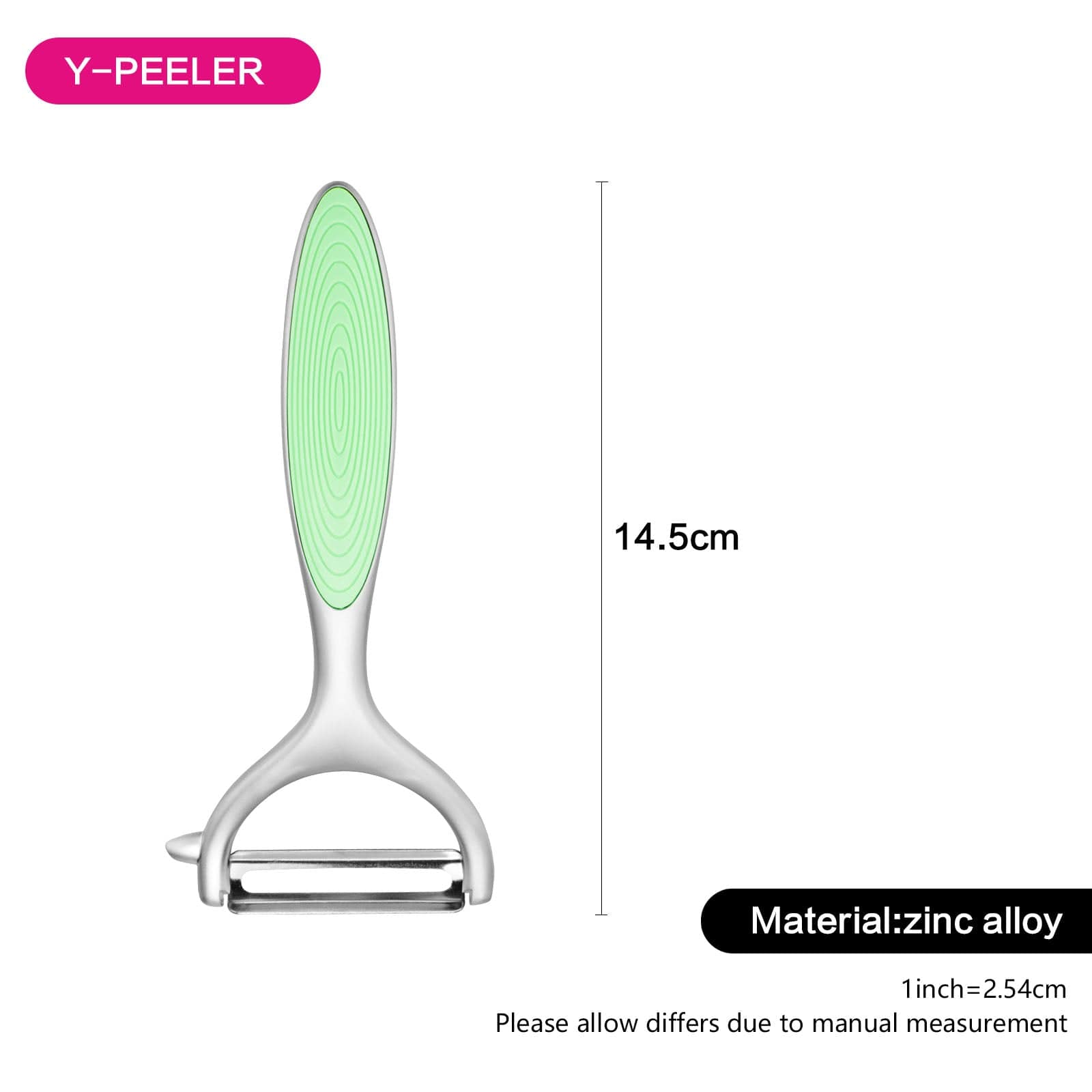 Fissman Y-Shaped Peeler with Zinc and Alloy  Luminica Series Green 15cm